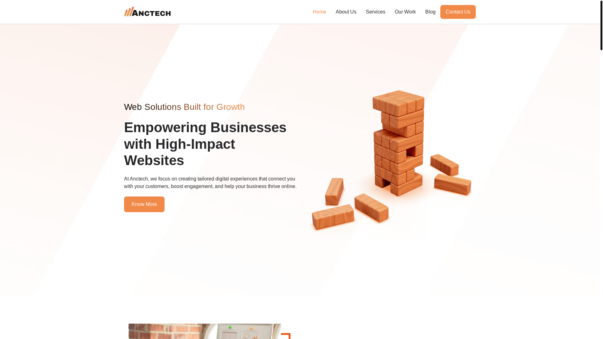 website screenshot of https://anctech.in/