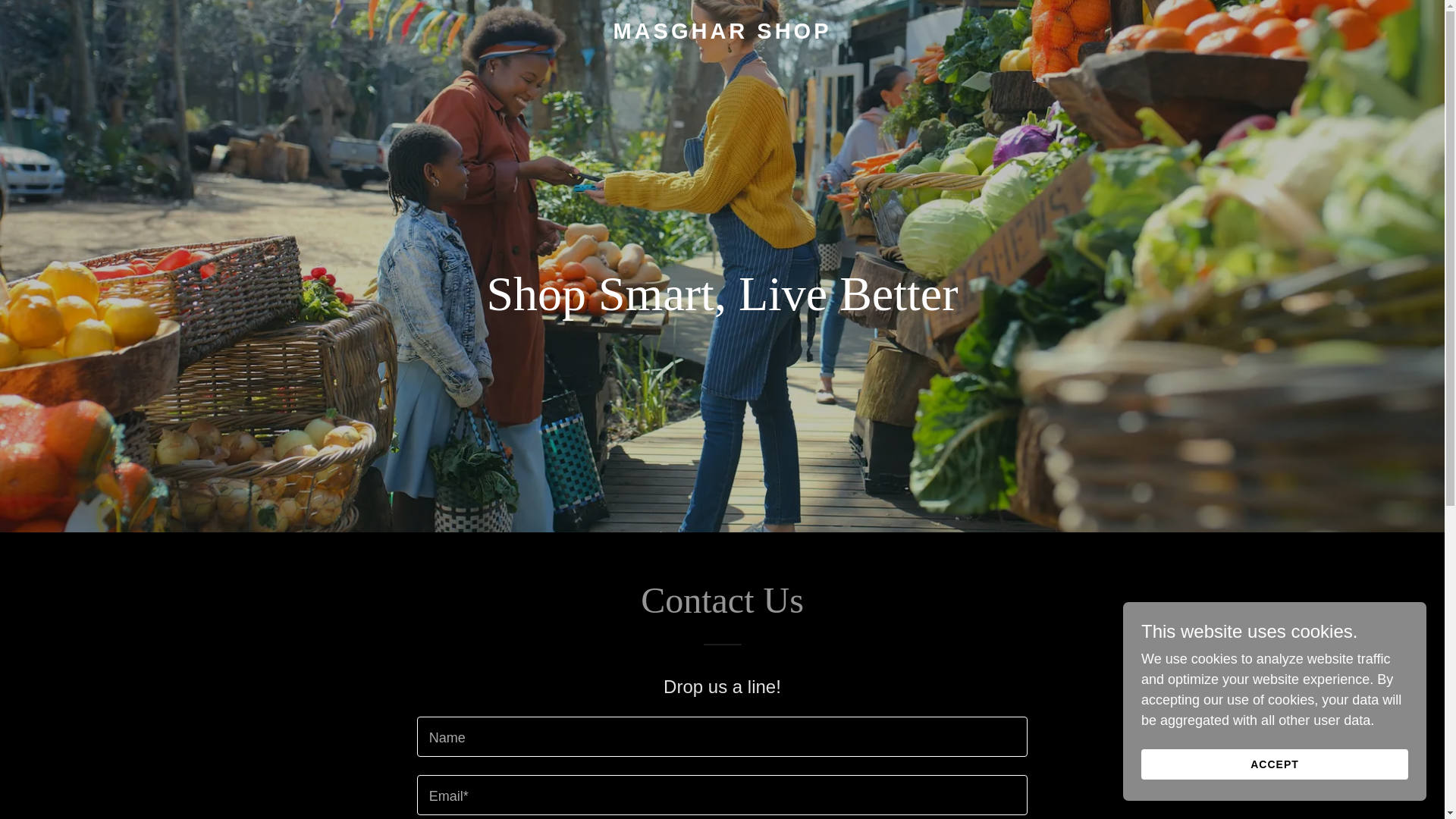 website screenshot of https://masghar.shop/