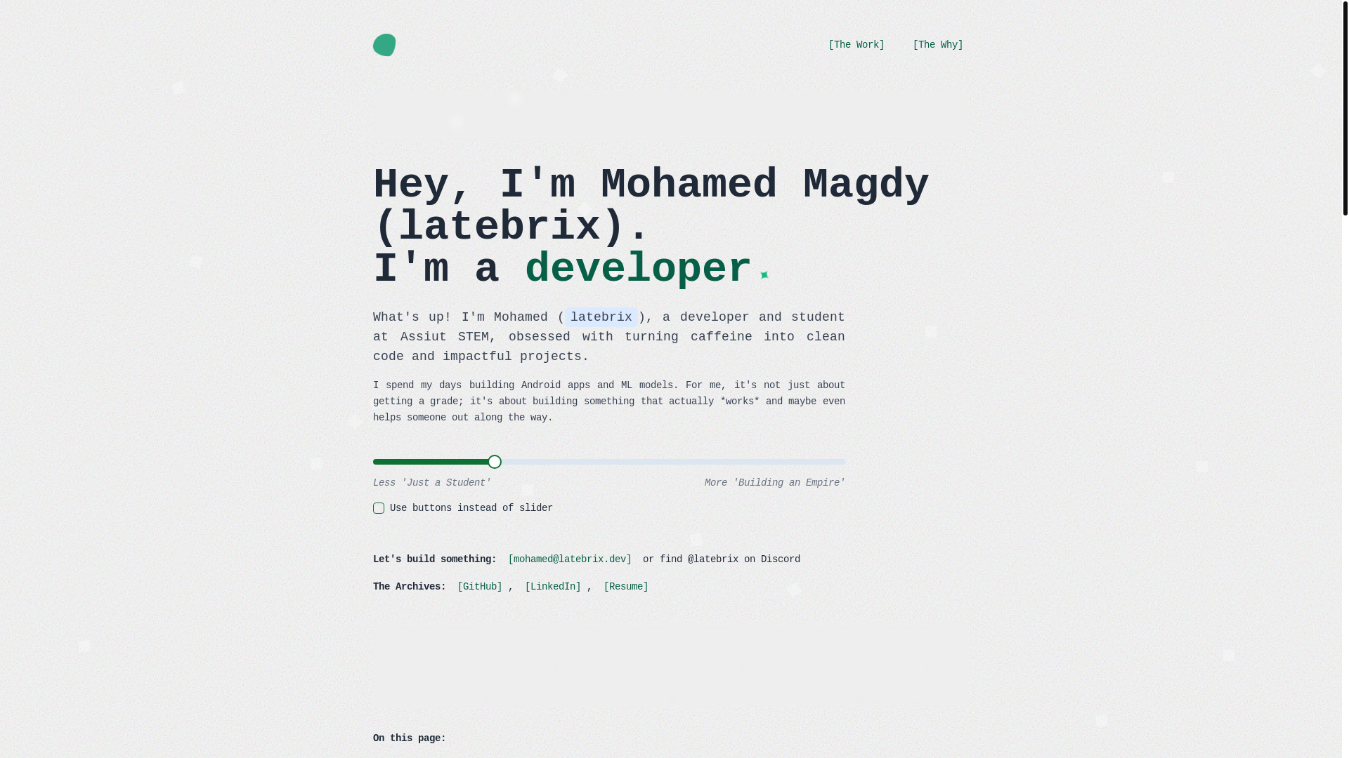 website screenshot of https://latebrix.engineer/