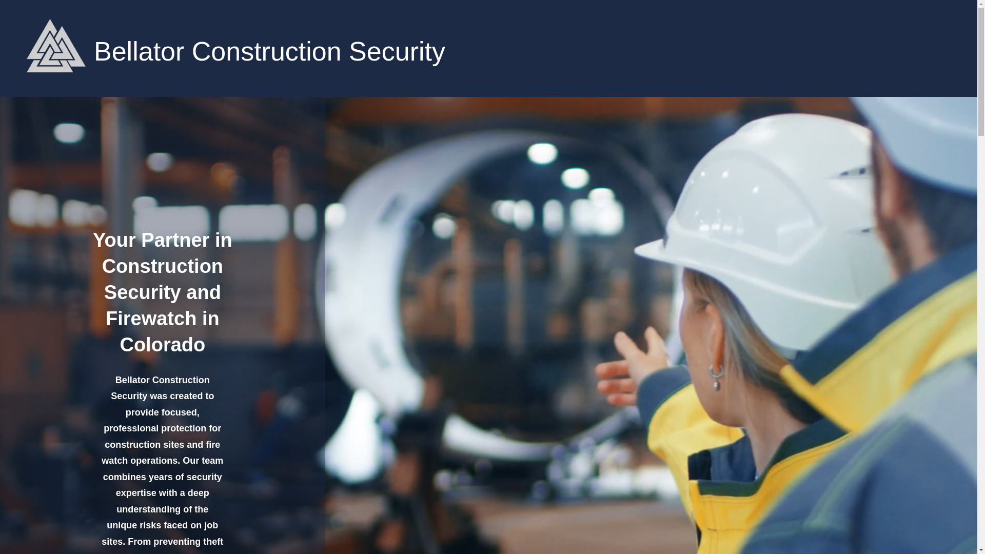 website screenshot of https://bellatorconstructionsecurity.com/
