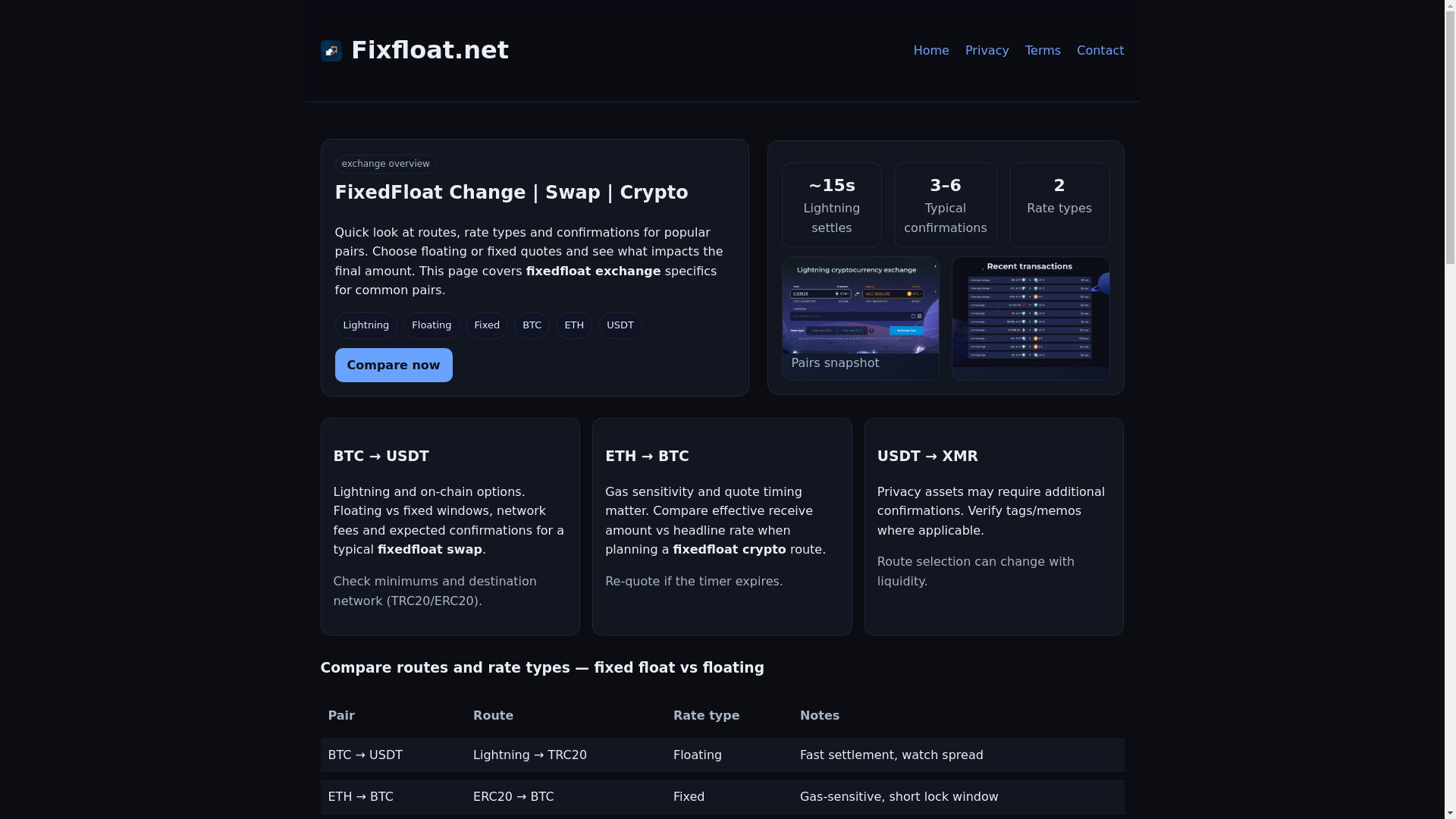 website screenshot of https://fixfloat-net.pages.dev/