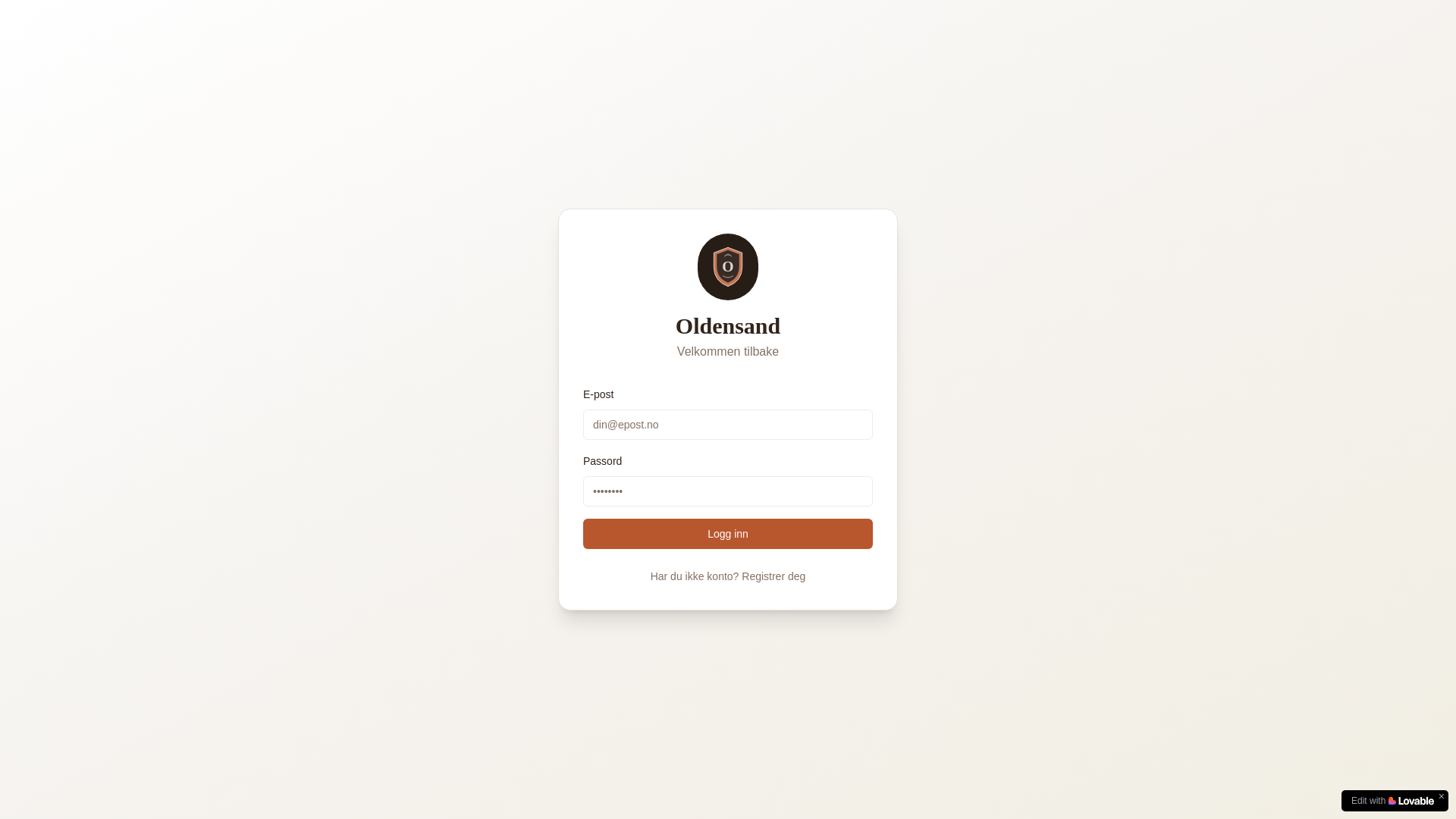 website screenshot of https://oldensand.com/
