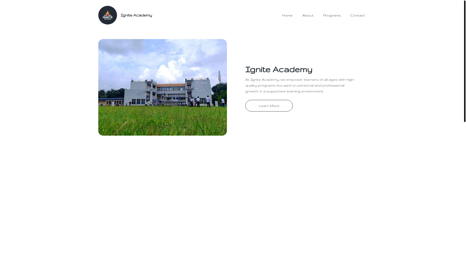 website screenshot of https://igniteacademy.shop/