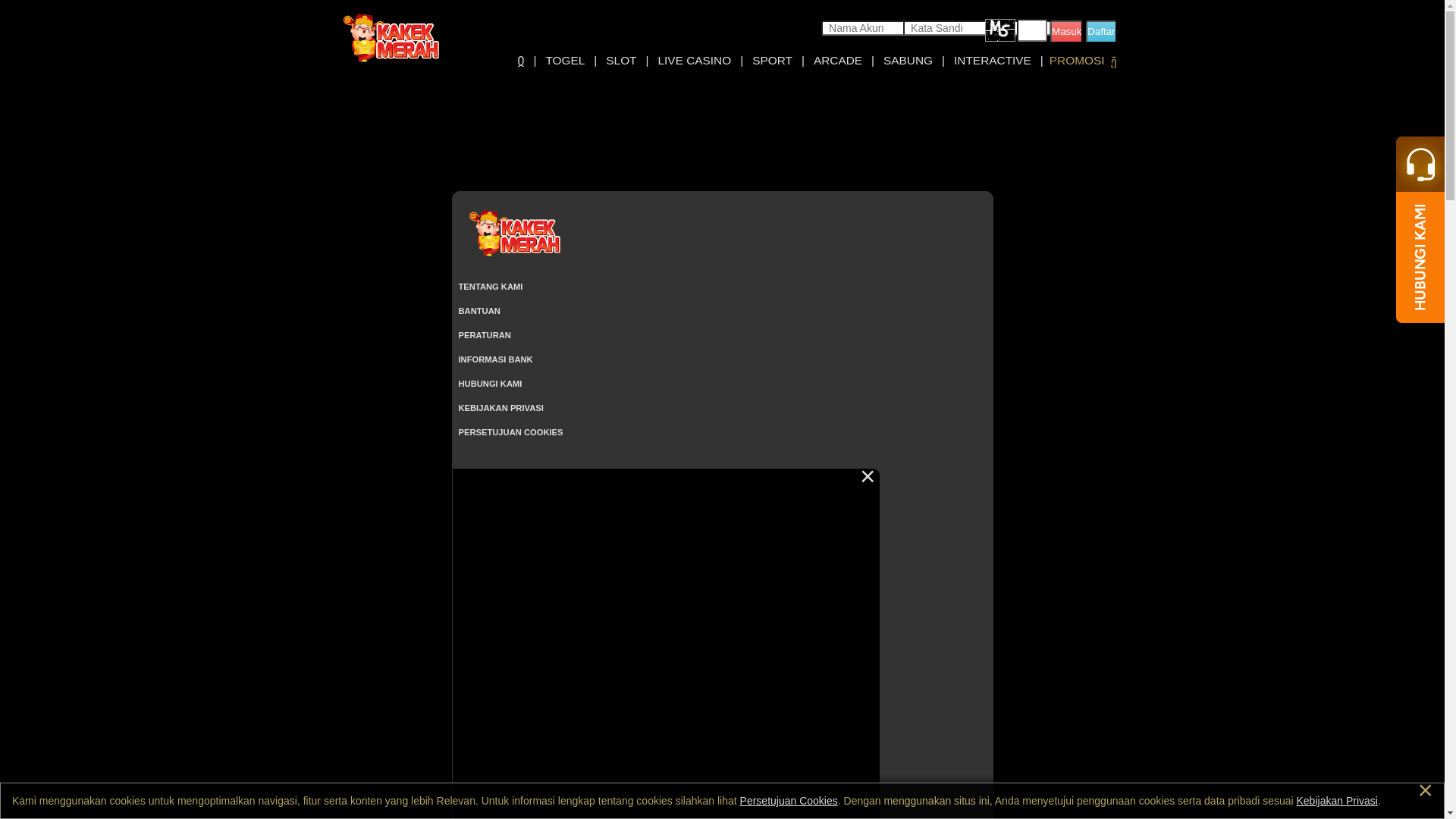 website screenshot of https://kakekmerahslot4daps.space/