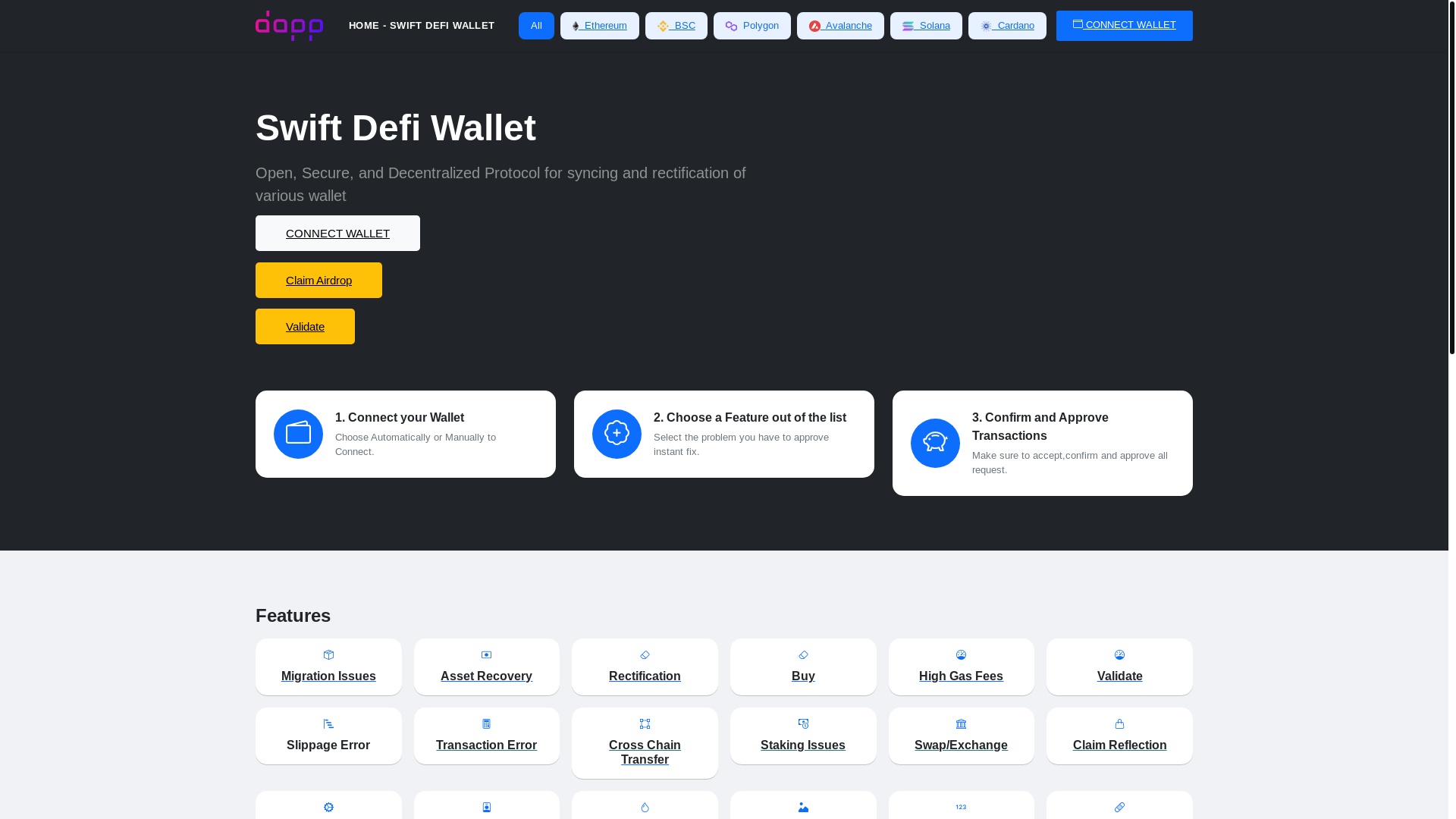 website screenshot of https://recoveryswiftapp.pages.dev/