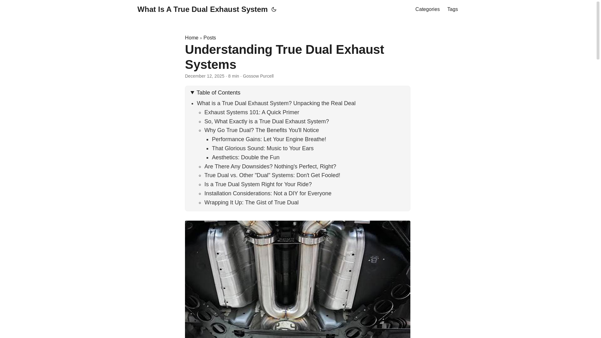 website screenshot of https://whatisatruedualexhaustsystem.pages.dev/