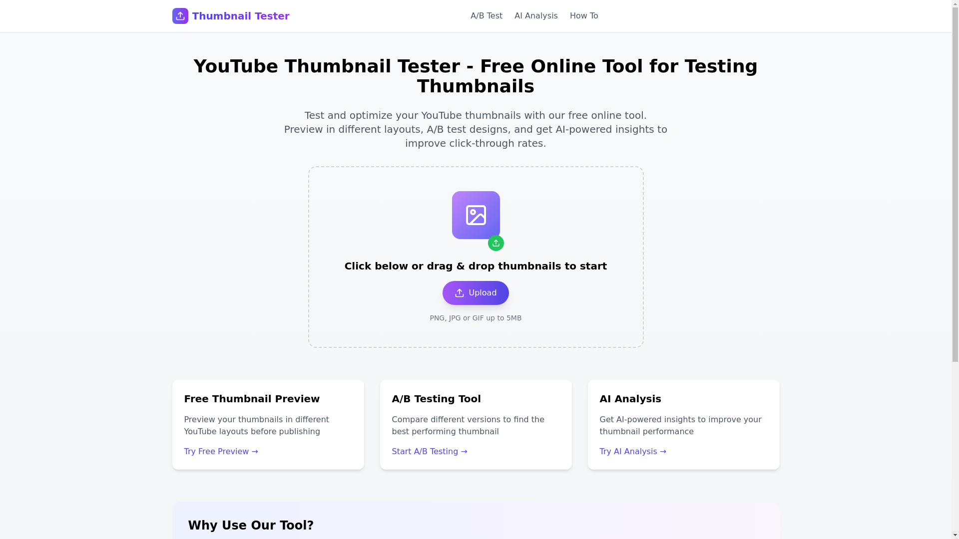 website screenshot of https://thumbnail-tester.pages.dev/