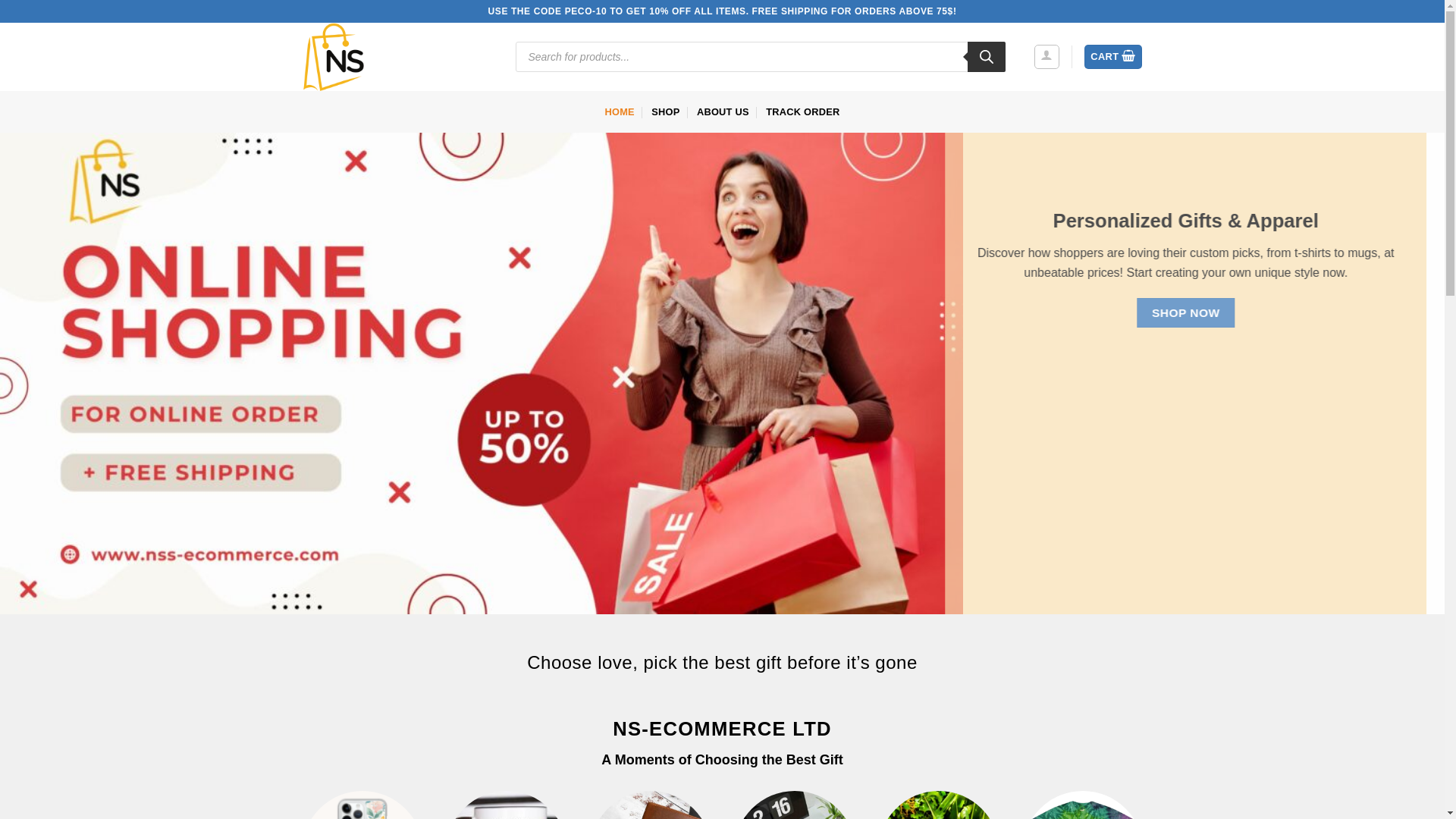 website screenshot of https://nss-ecommerce.com/