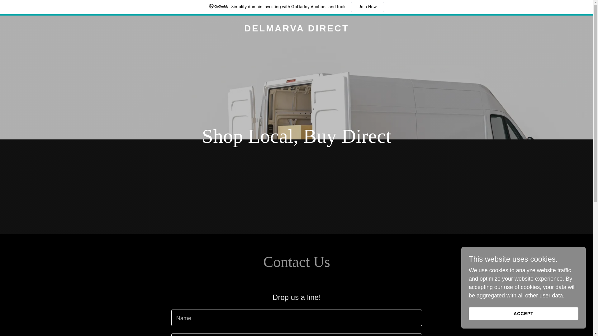 website screenshot of https://delmarvadirectsales.com/