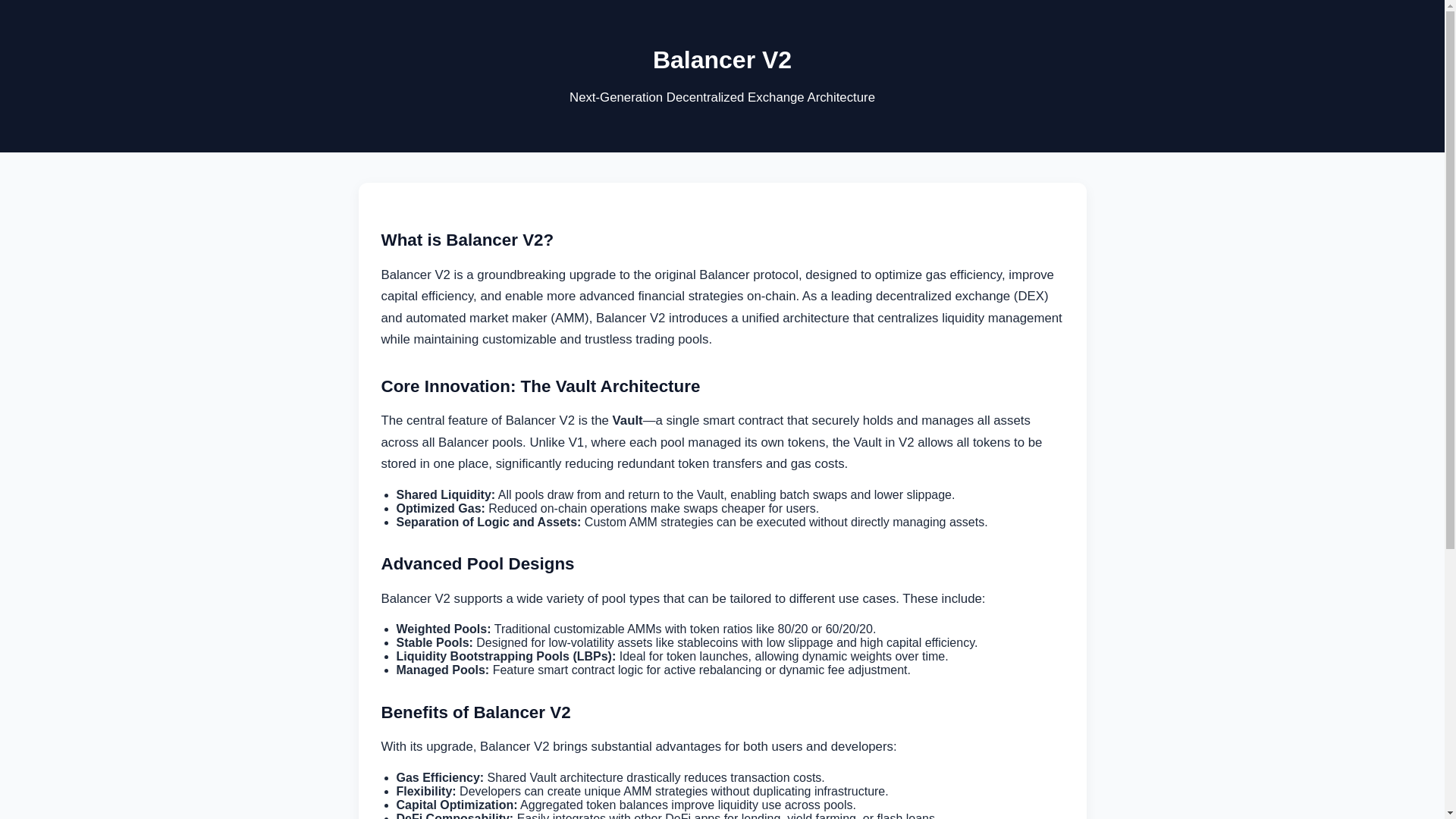 website screenshot of https://balancer-v2.pages.dev/