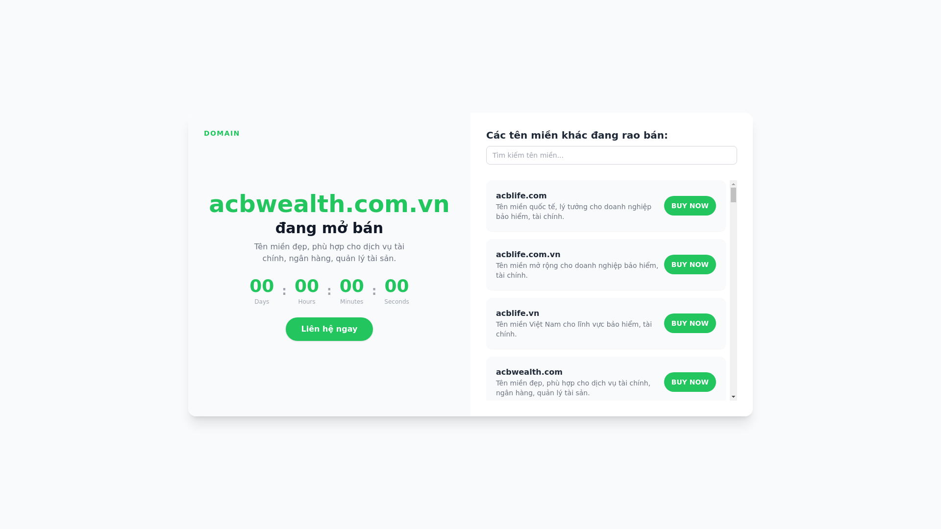 website screenshot of https://acbwealth.com.vn/