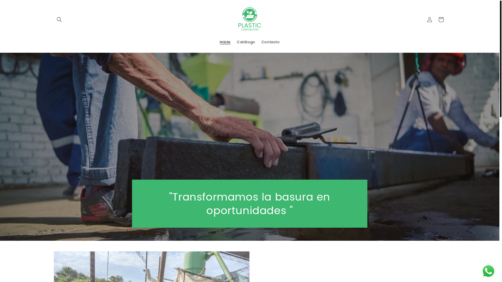website screenshot of https://plasticcorporationsac.com/