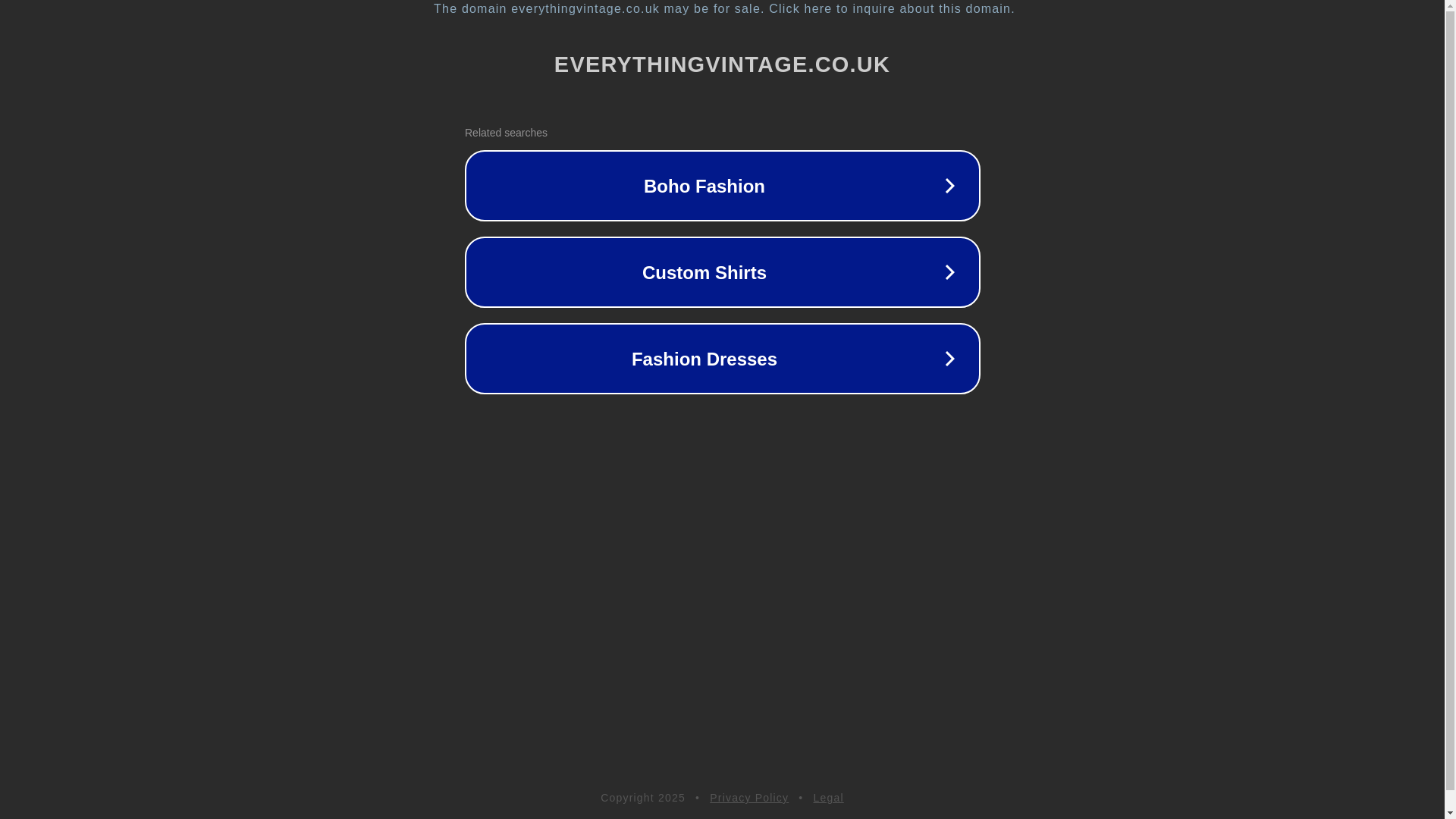 website screenshot of https://everythingvintage.co.uk/