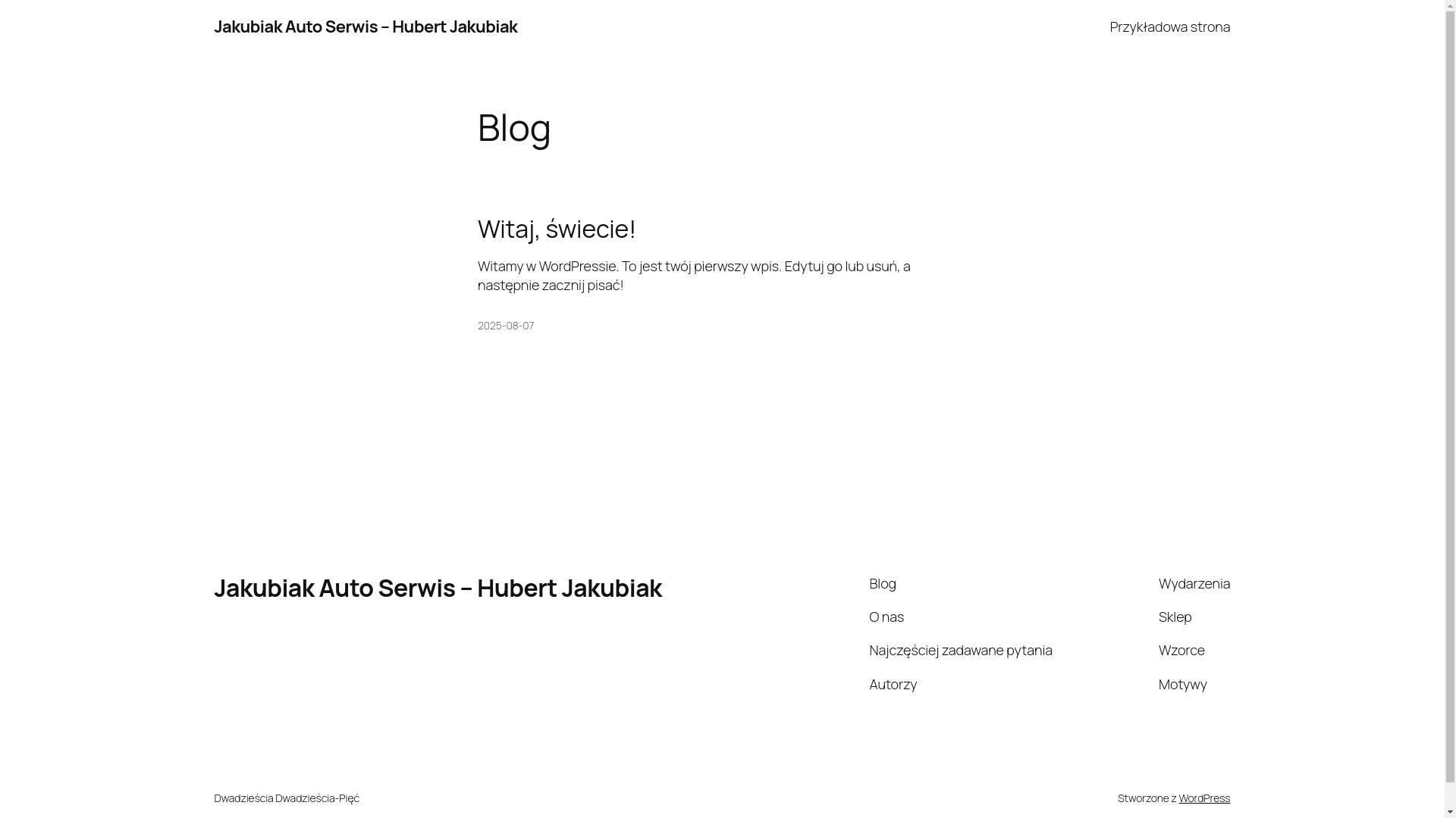 website screenshot of https://jakubiakauto.pl/