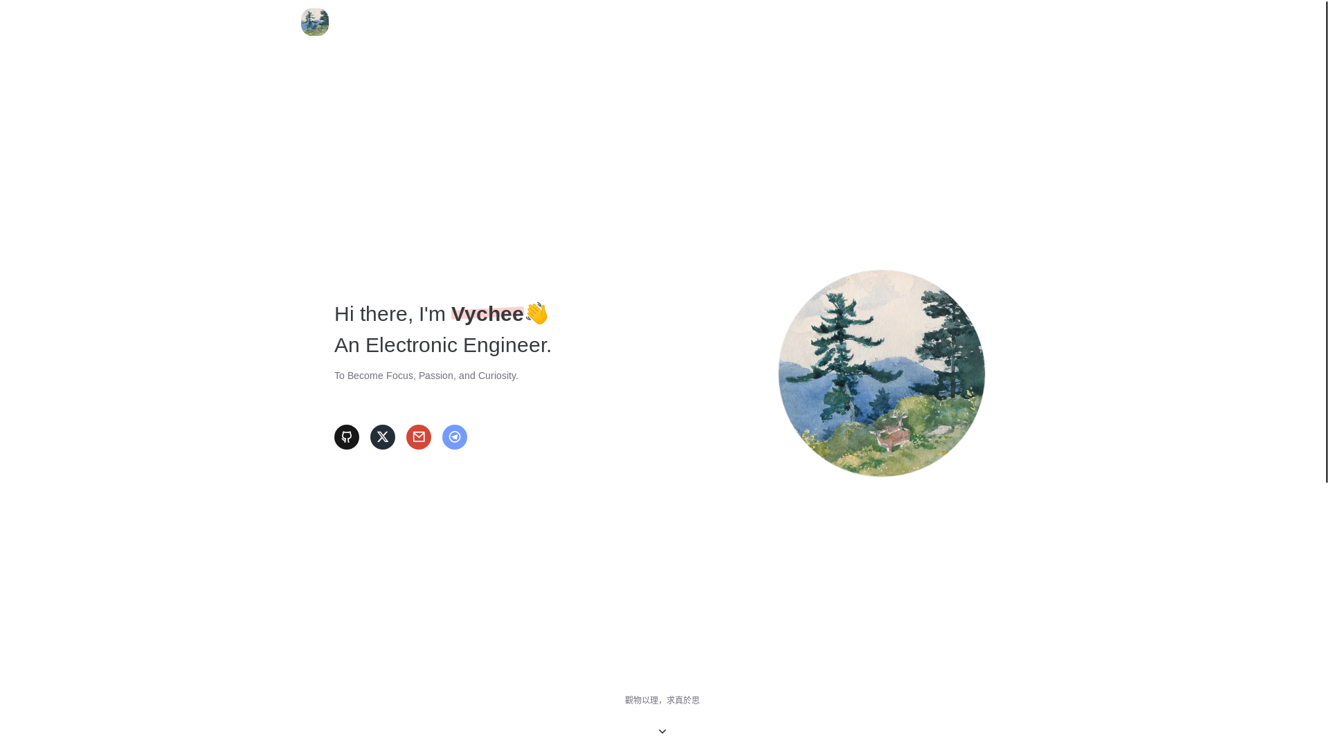 website screenshot of https://vycheeblog.pages.dev/
