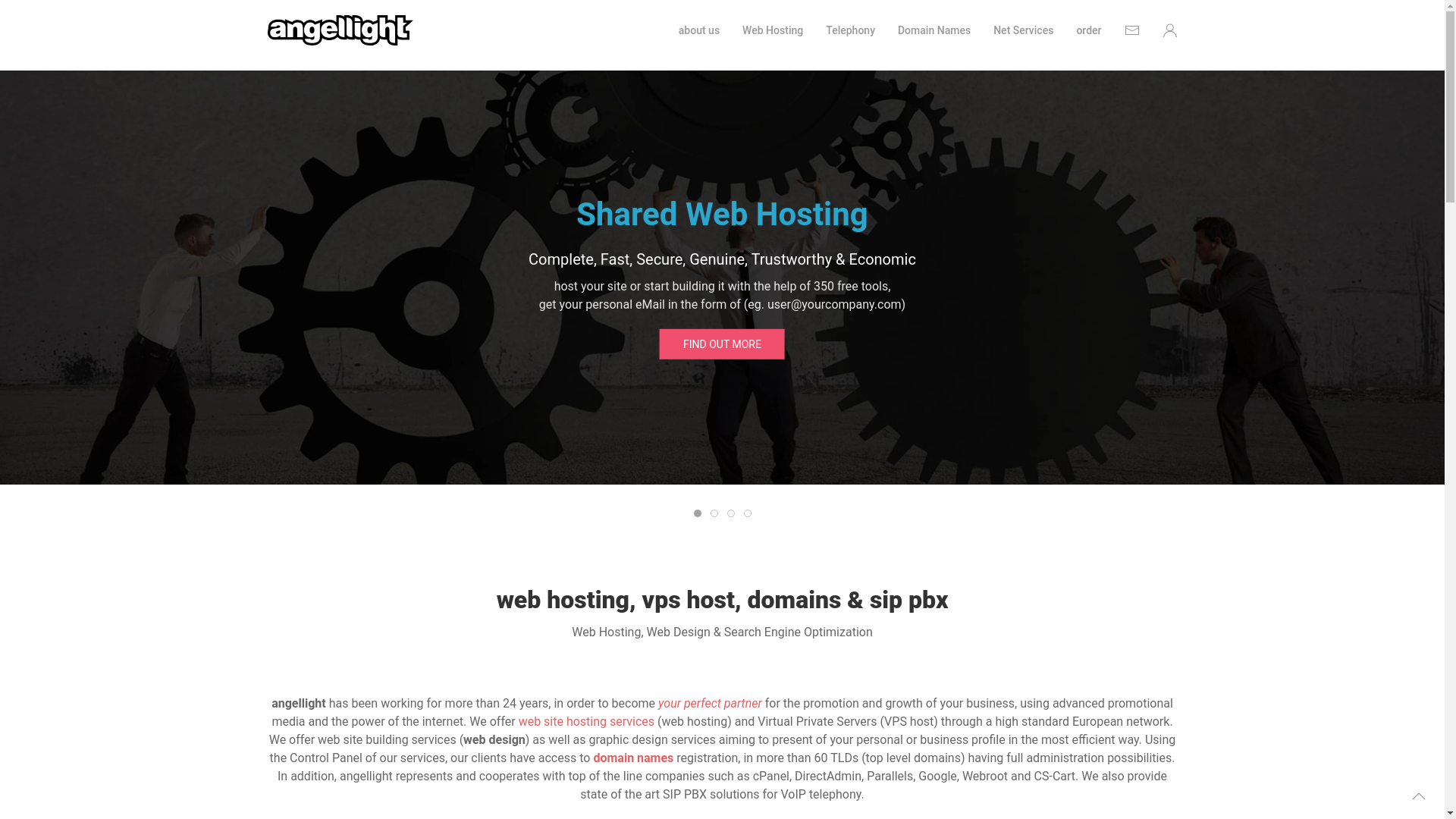 website screenshot of https://angellight.com/