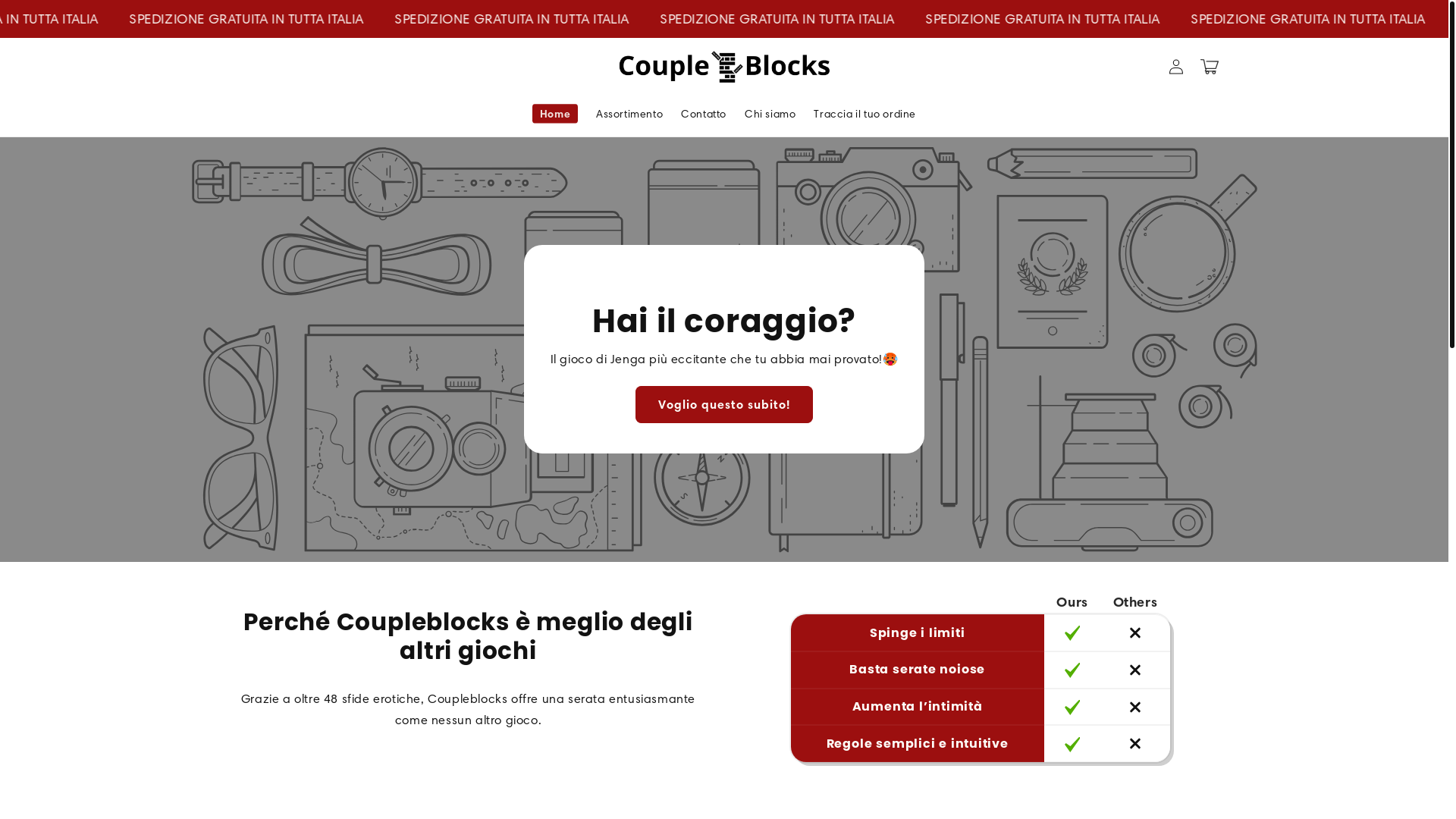 website screenshot of https://coupleblocks.it/