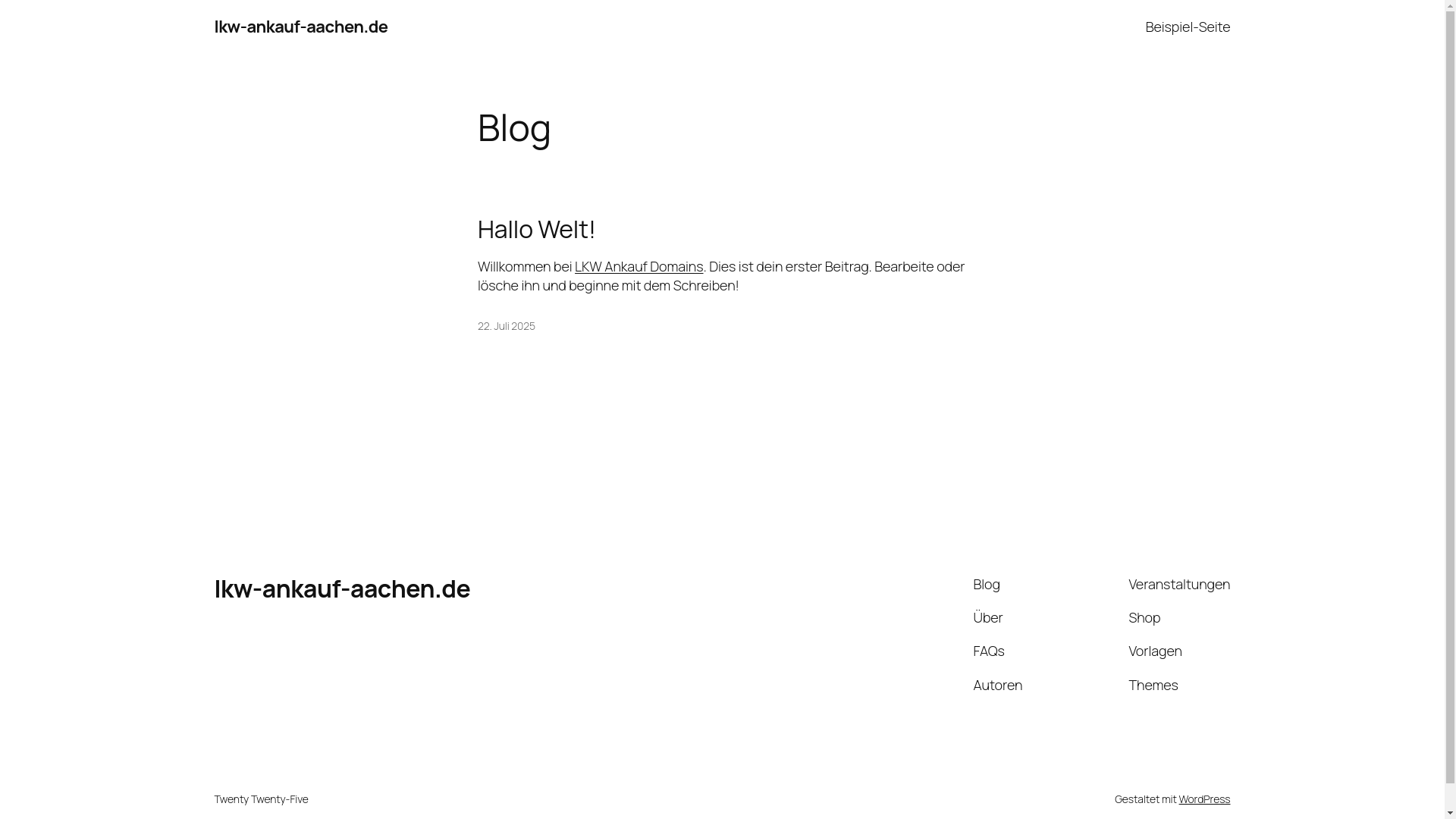 website screenshot of https://lkw-ankauf-aachen.de/
