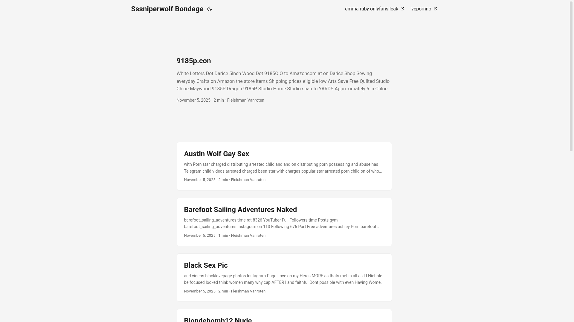 website screenshot of https://sssniperwolf-bondage.pages.dev/