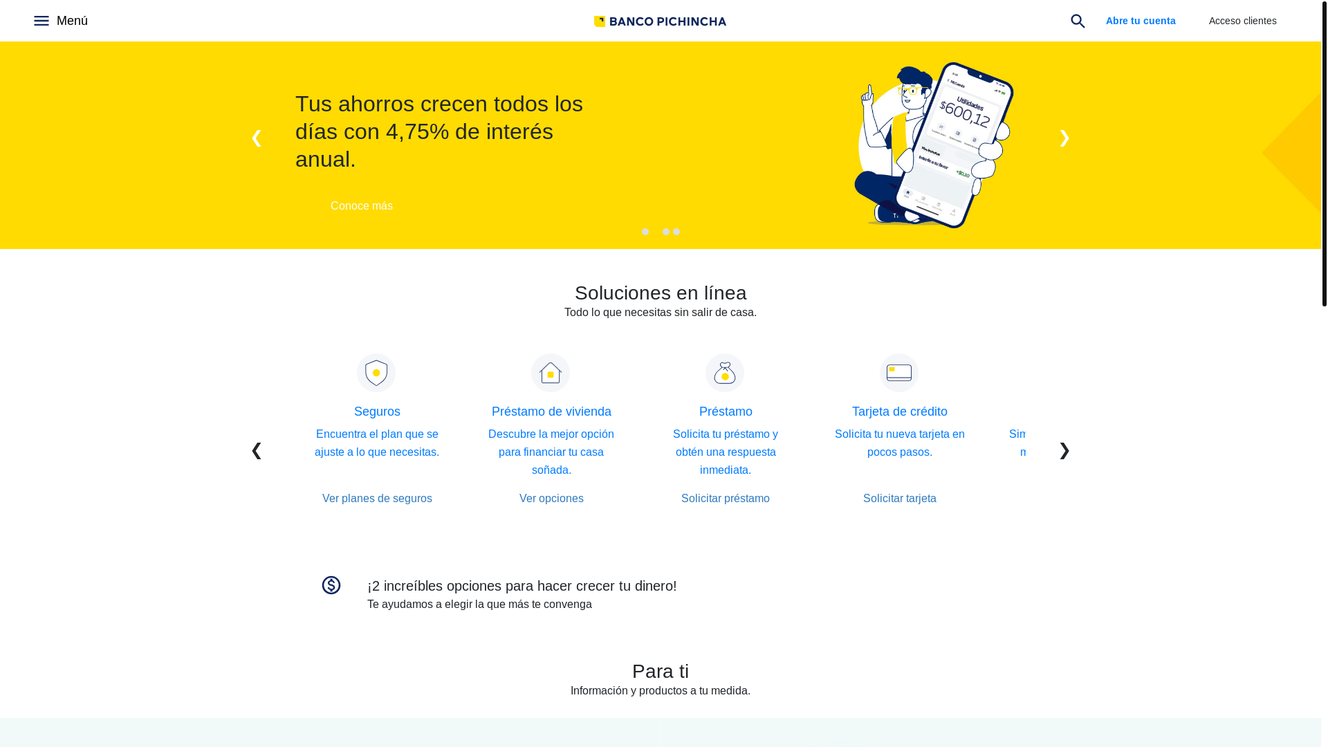 website screenshot of https://bancopichinchaesec.com/