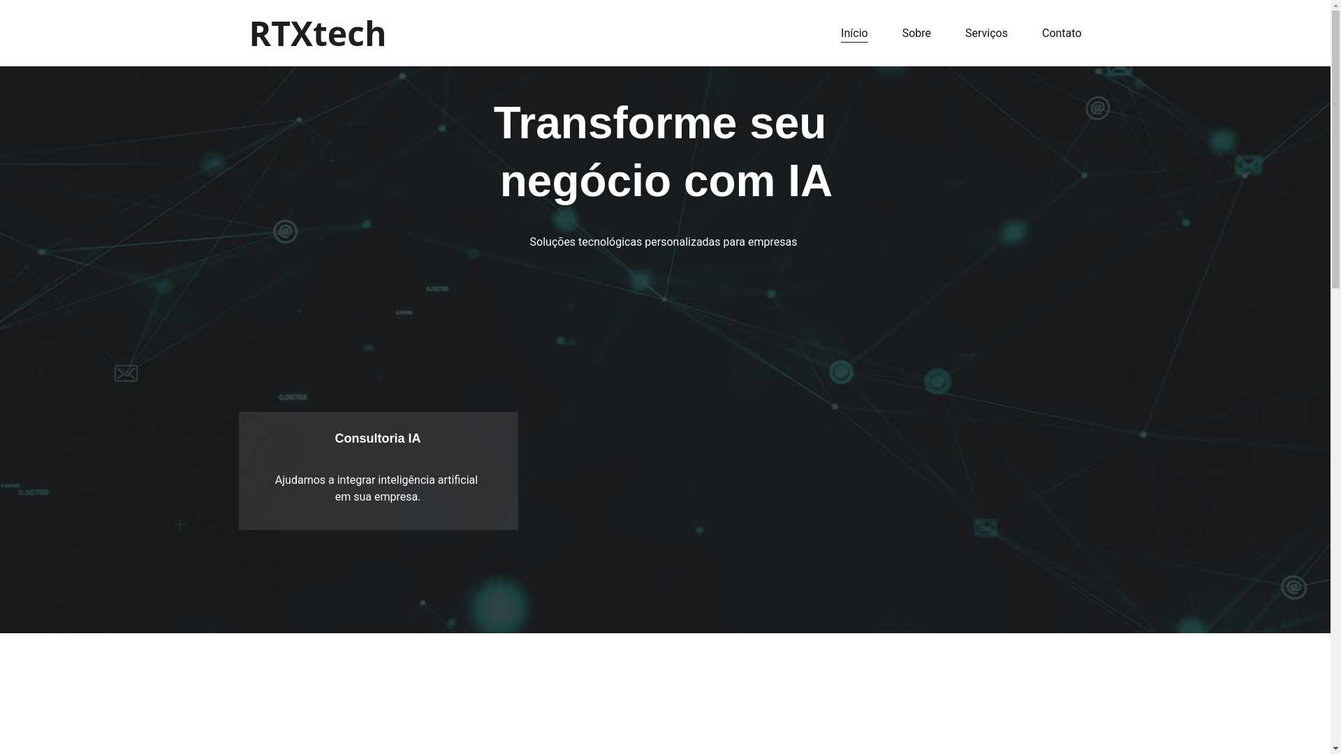 website screenshot of https://rtxtech.com.br/