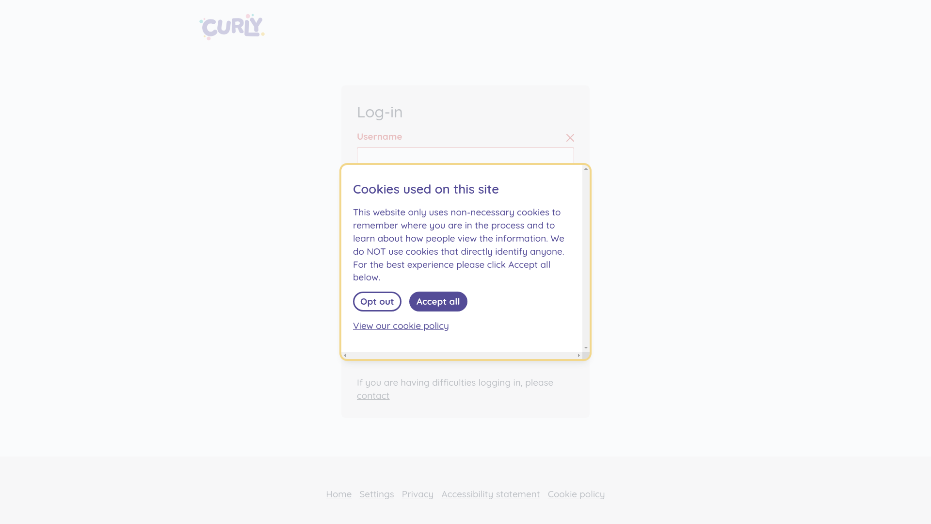 website screenshot of https://curly-intervention.pages.dev/