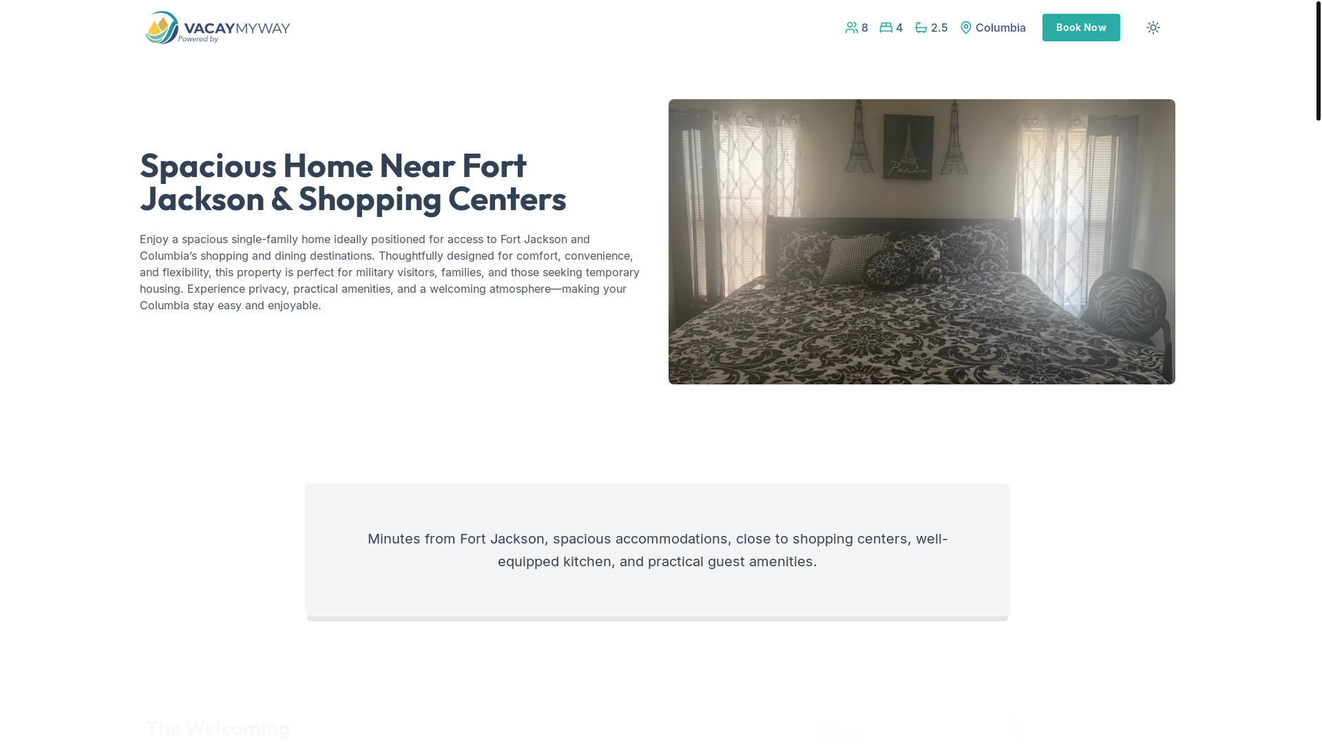 website screenshot of https://columbiamarket.properties/