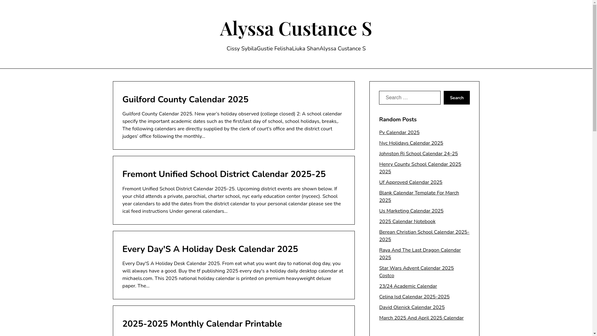 website screenshot of https://alyssacustances.pages.dev/