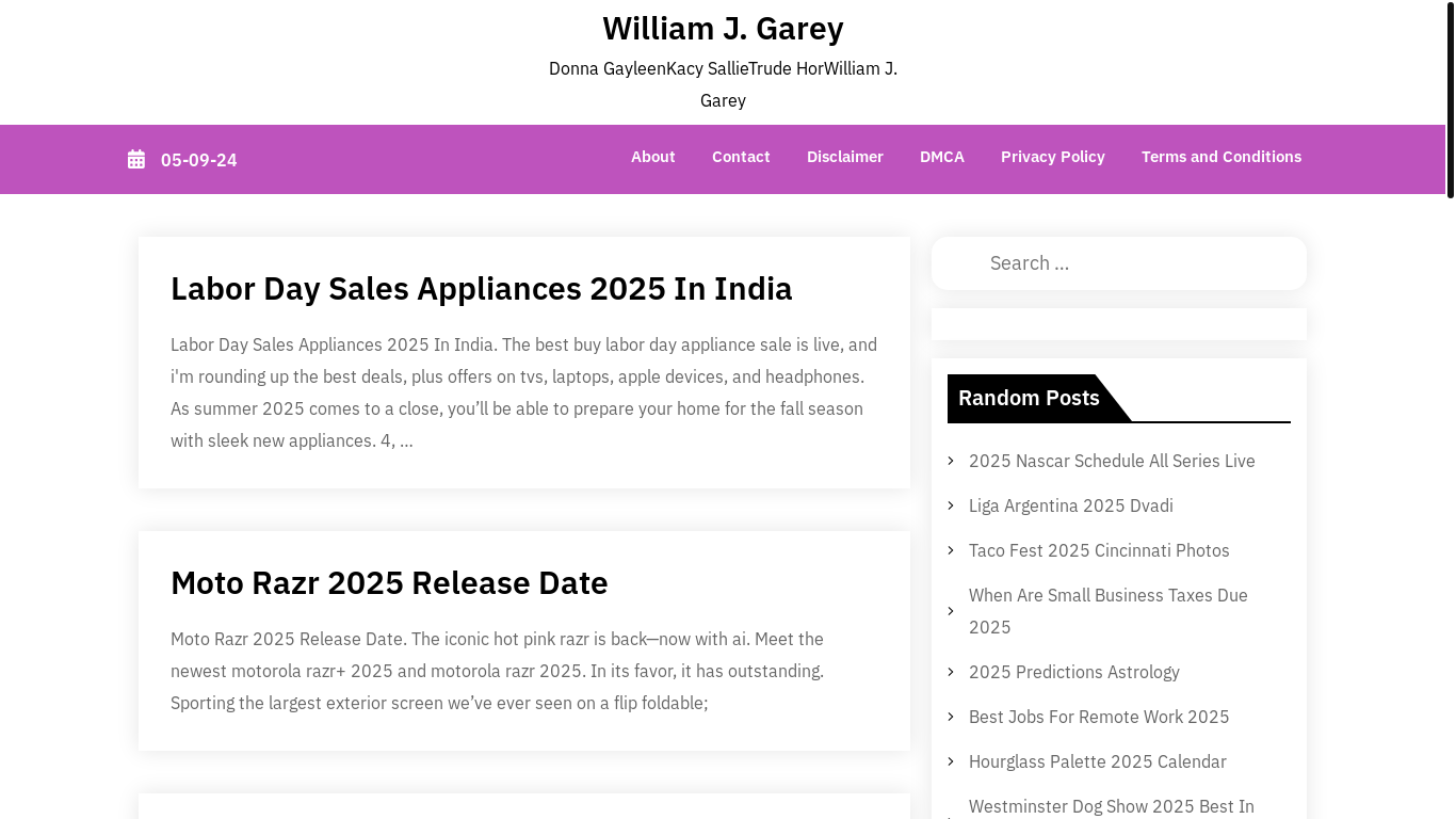 website screenshot of https://williamgareyj.pages.dev/