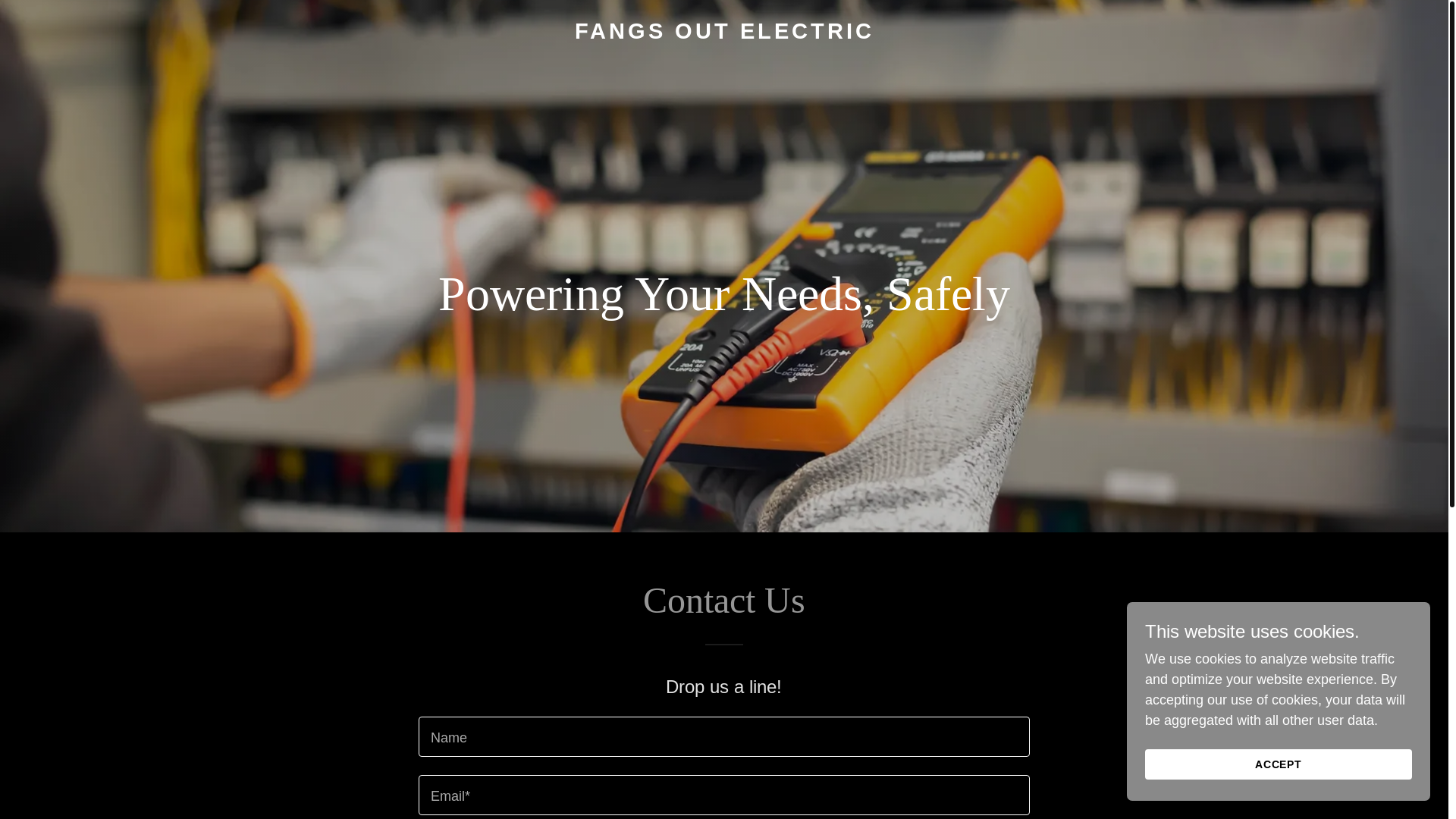 website screenshot of https://fangsoutelectric.com/