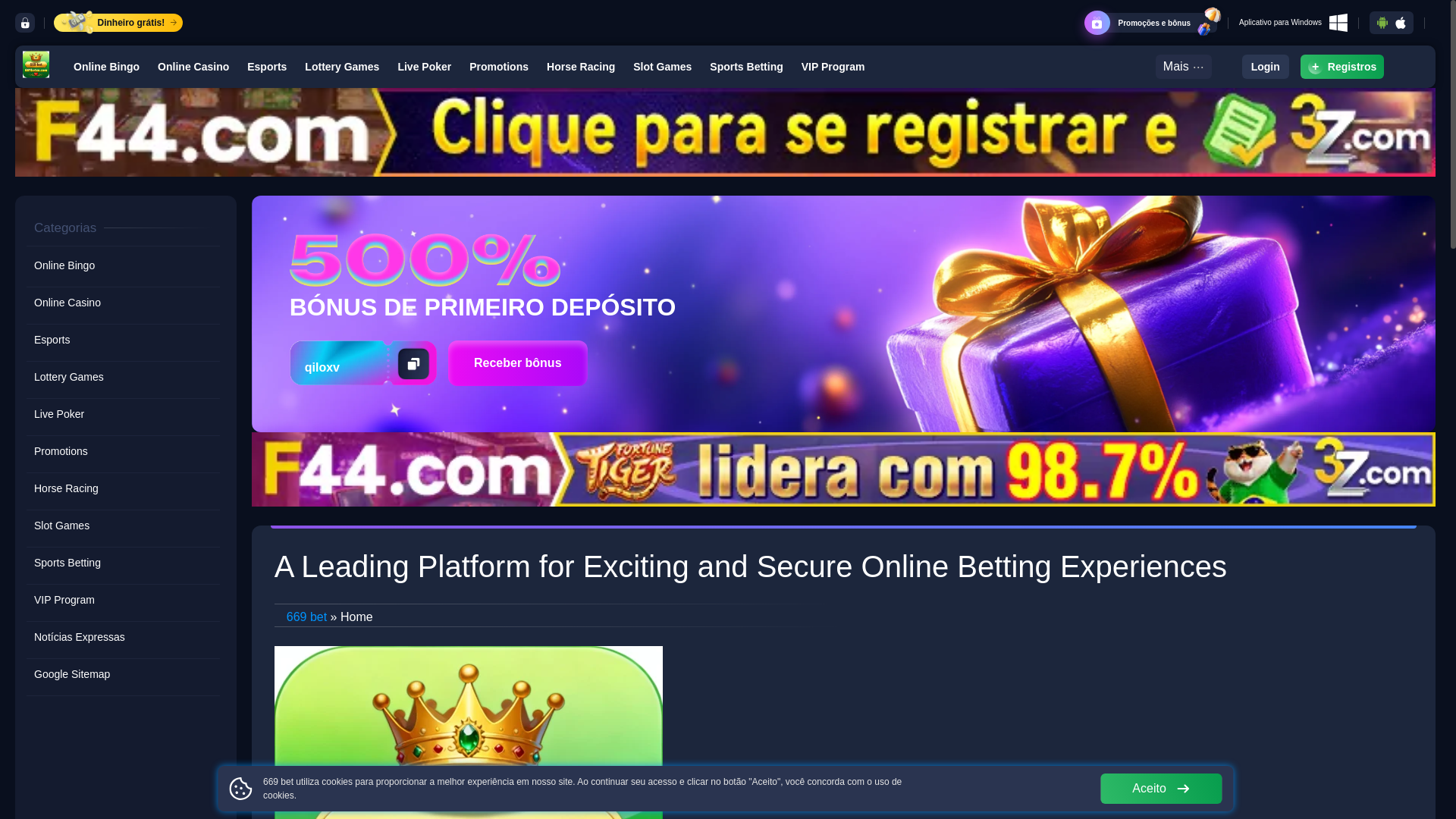 website screenshot of https://669betxx.com/