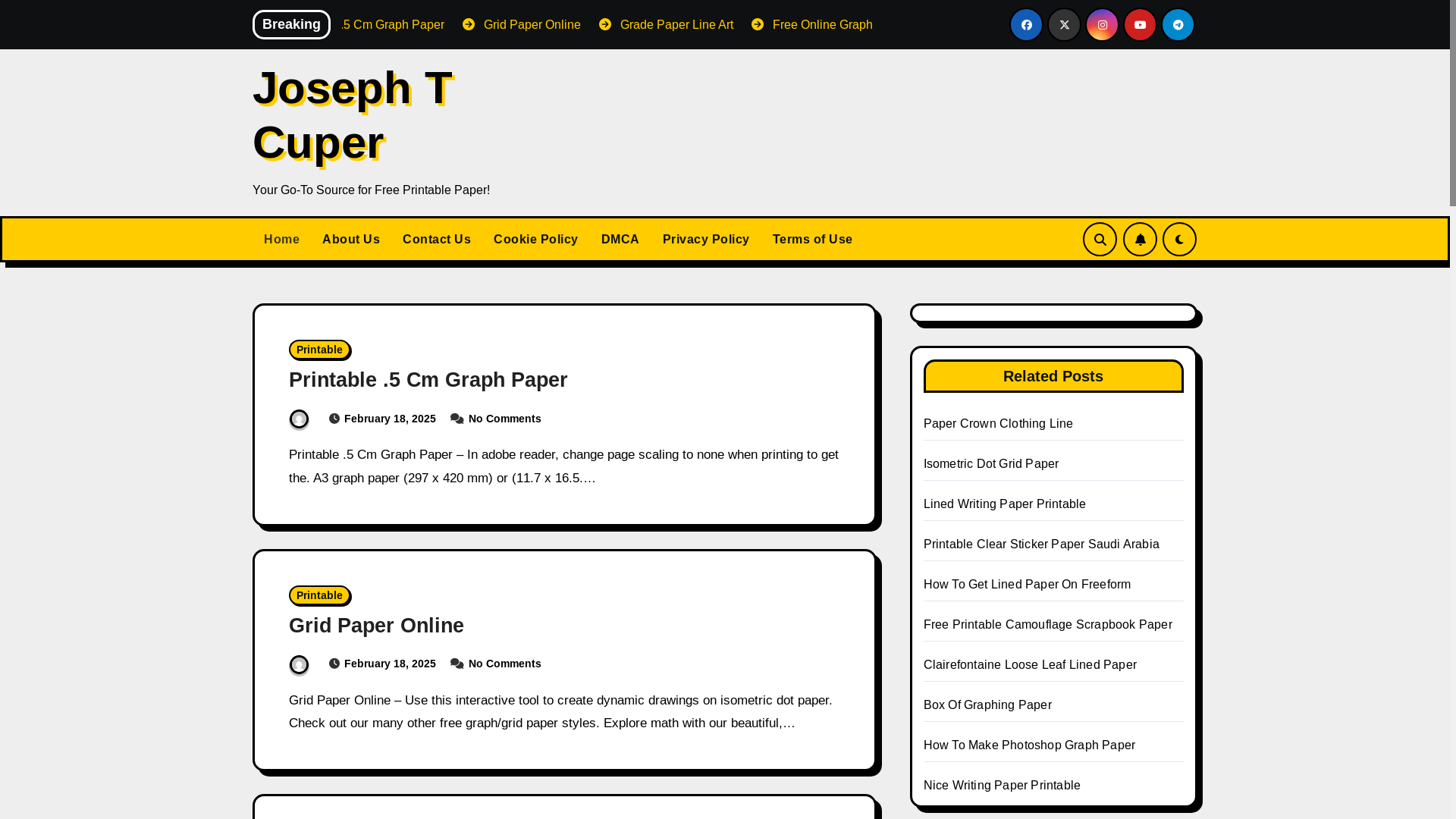 website screenshot of https://josephtcuper.pages.dev/