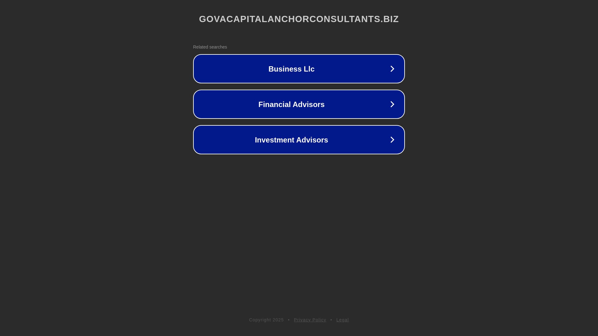 website screenshot of https://govacapitalanchorconsultants.biz/