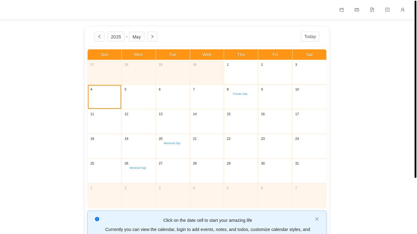 website screenshot of https://orange-calendar.pages.dev/