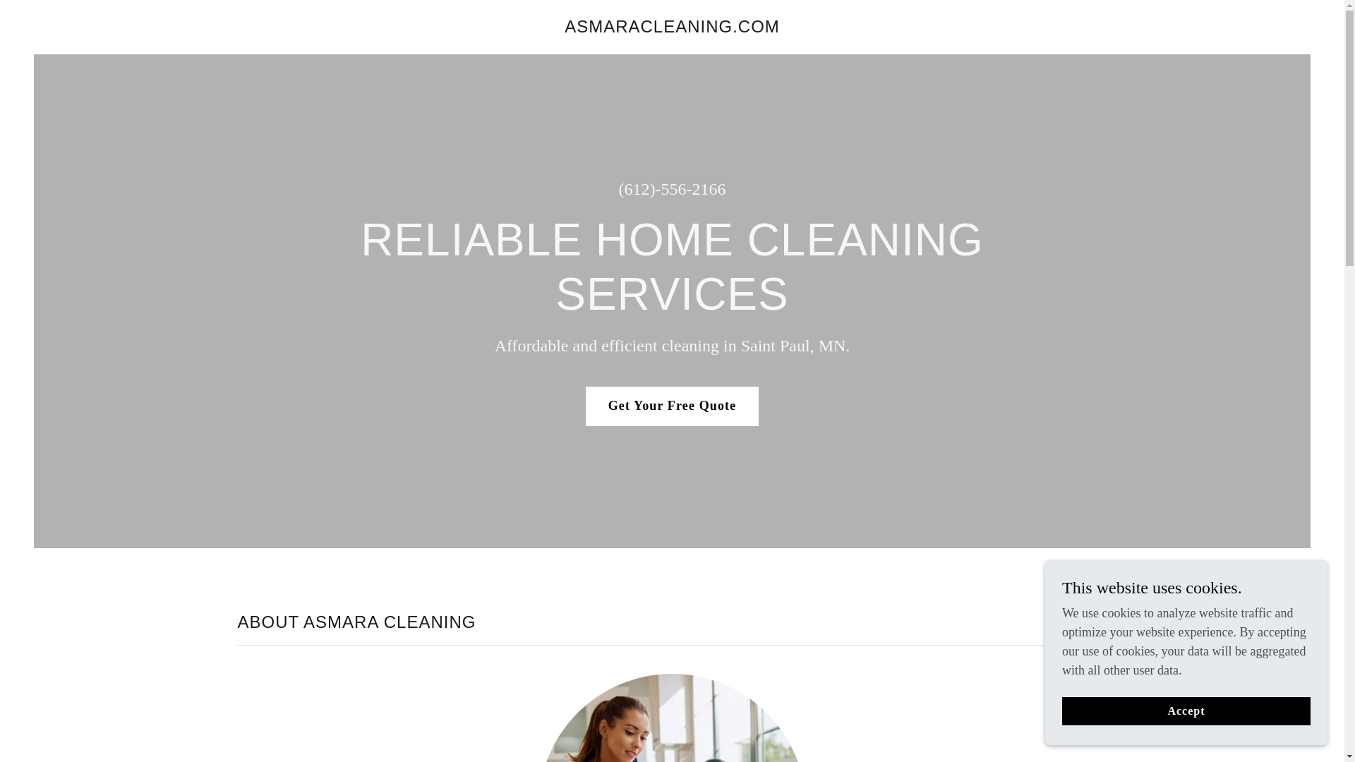 website screenshot of https://asmaracleaning.com/