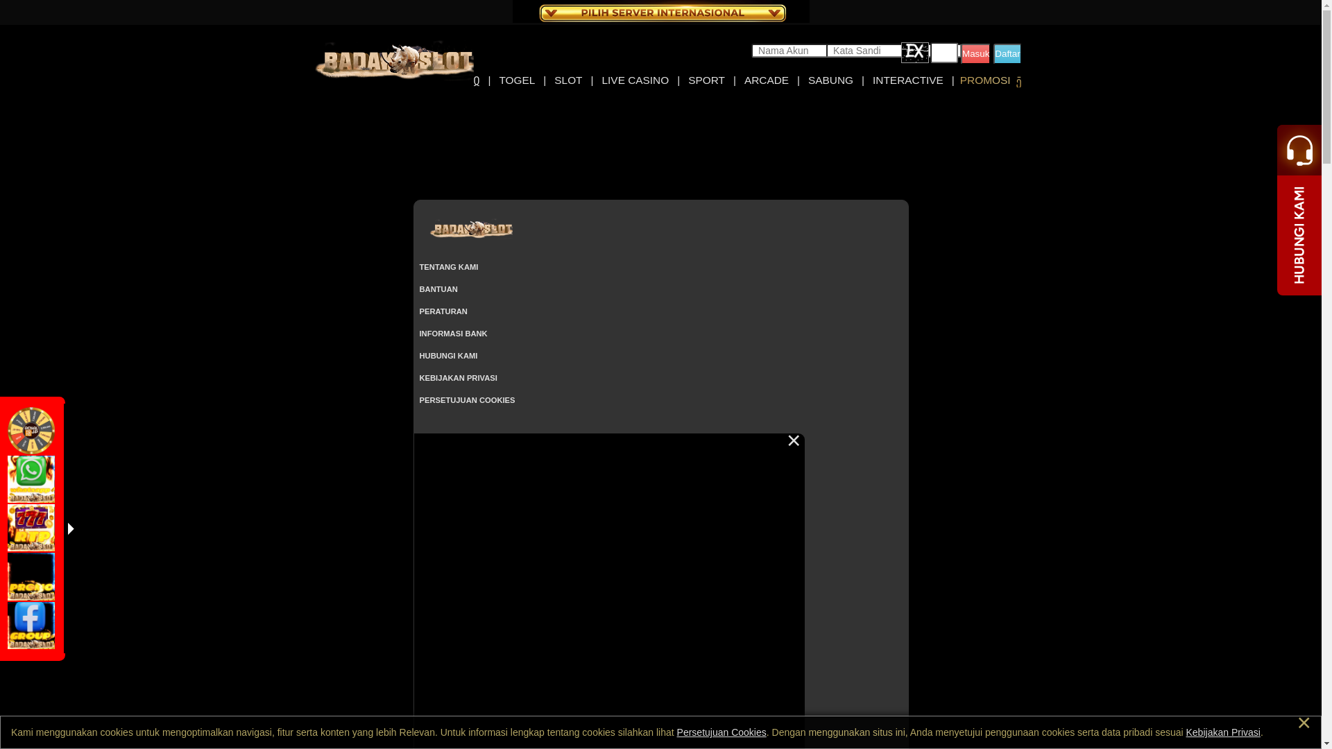 website screenshot of https://badakslot.fit/
