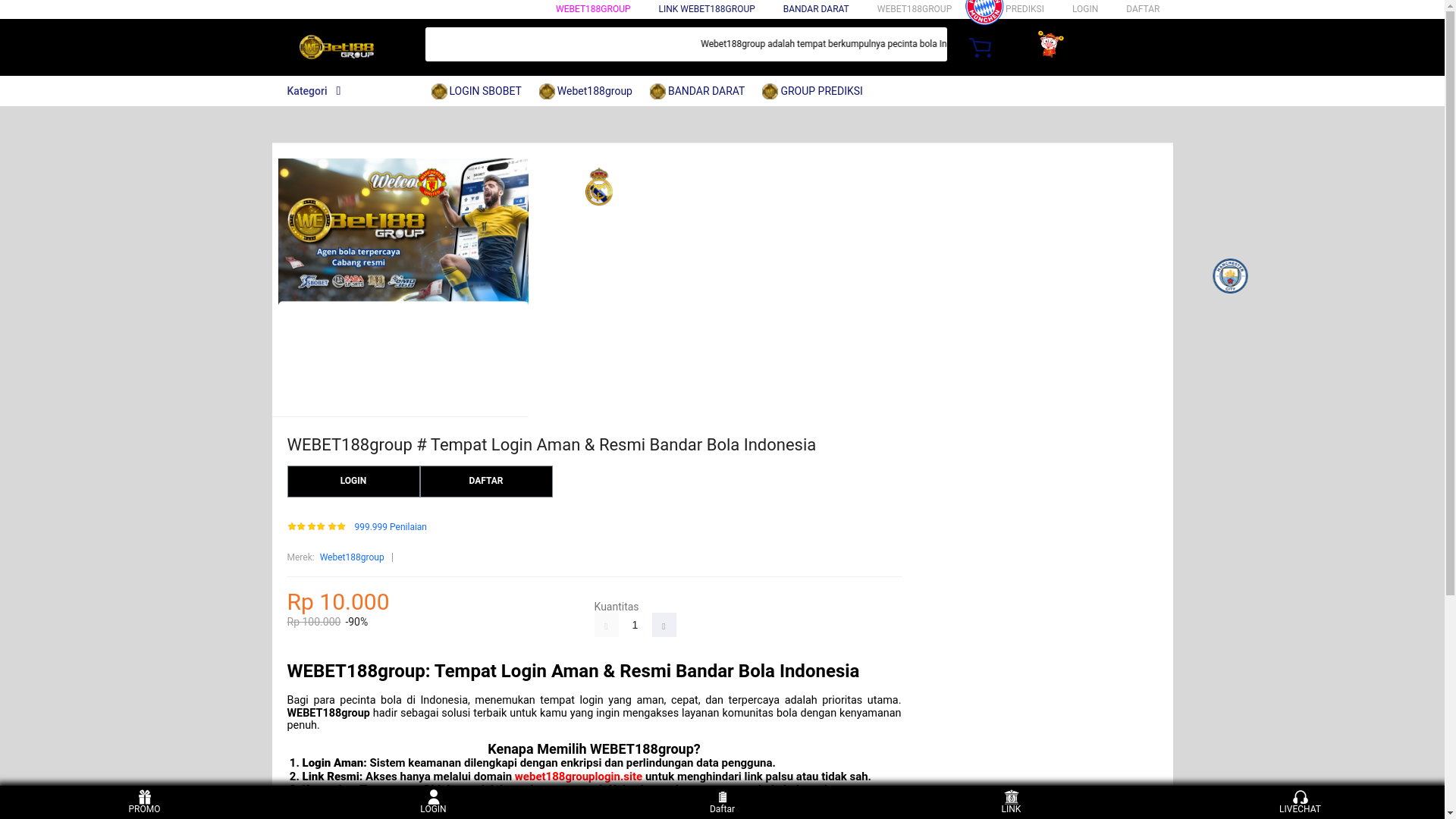 website screenshot of https://www.webet188grouplogin.site/