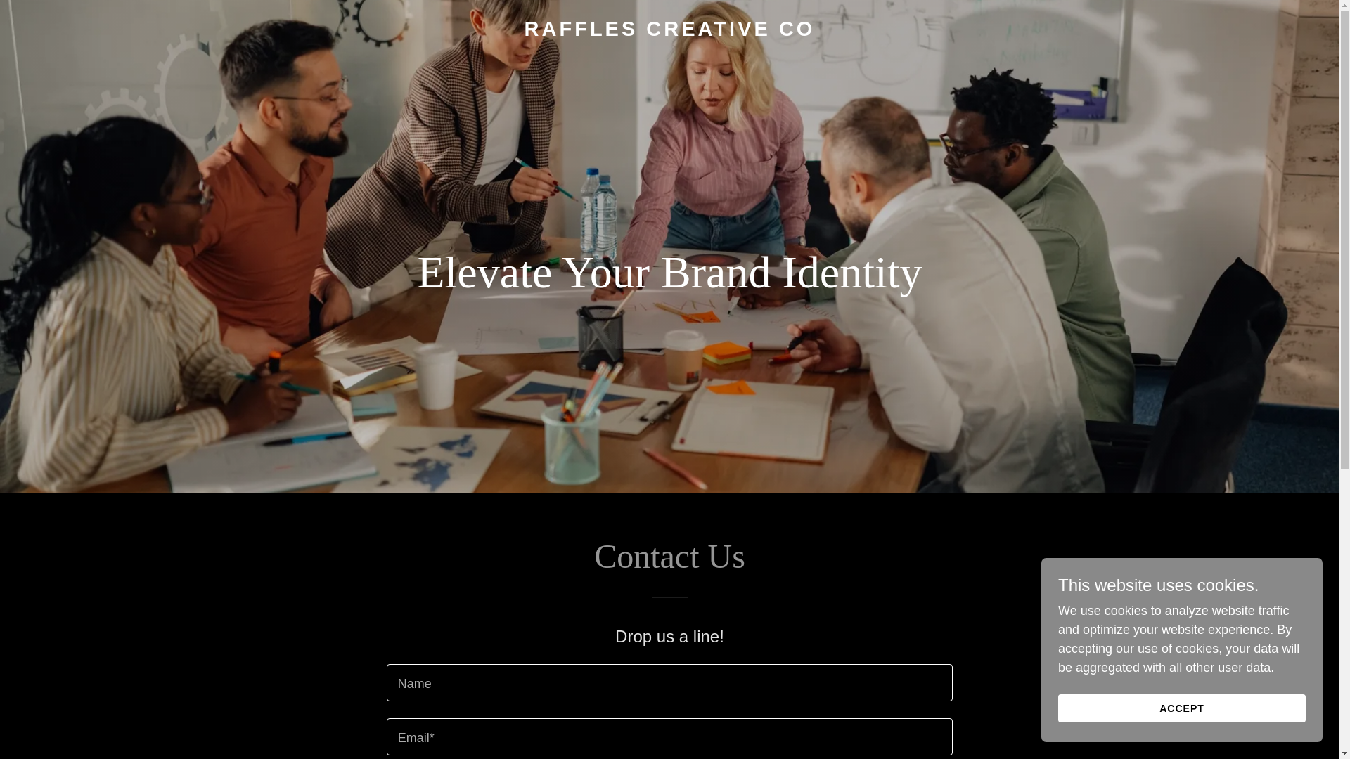 website screenshot of https://rafflescreativeco.com/