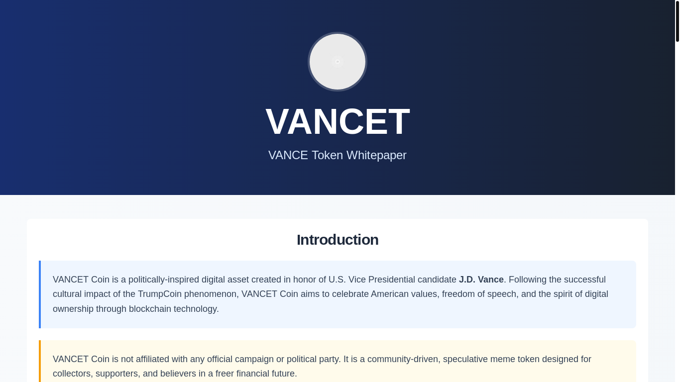 website screenshot of https://vancet.vip/