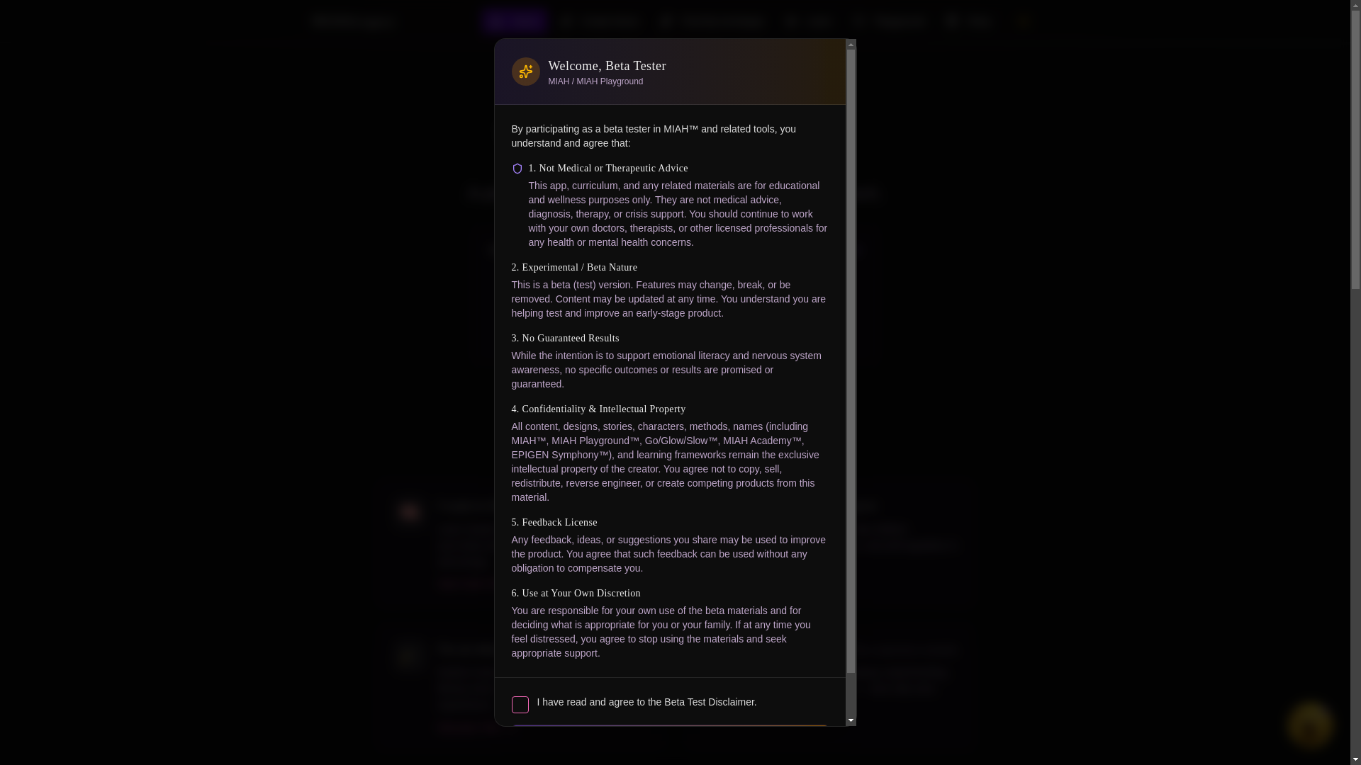 website screenshot of https://miahslegacy.live/