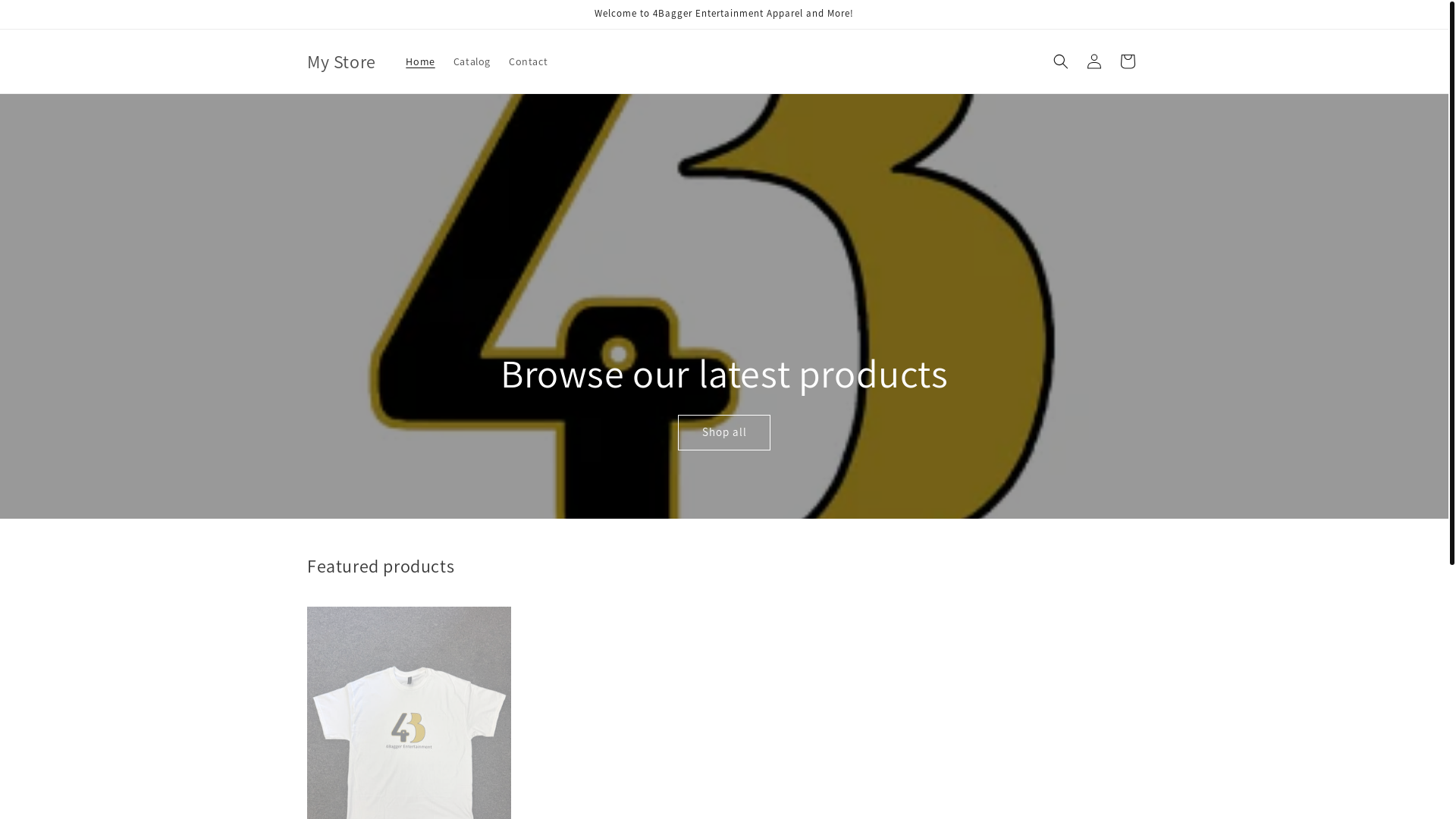 website screenshot of https://4baggerentertainment.com/