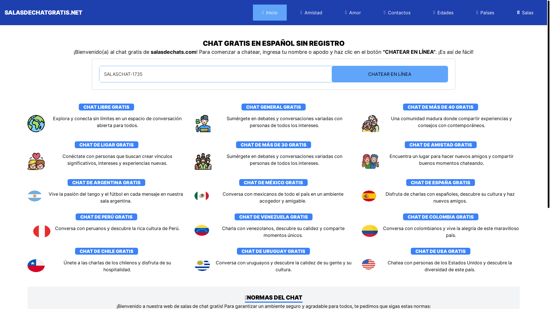 website screenshot of https://salasdechats.com/