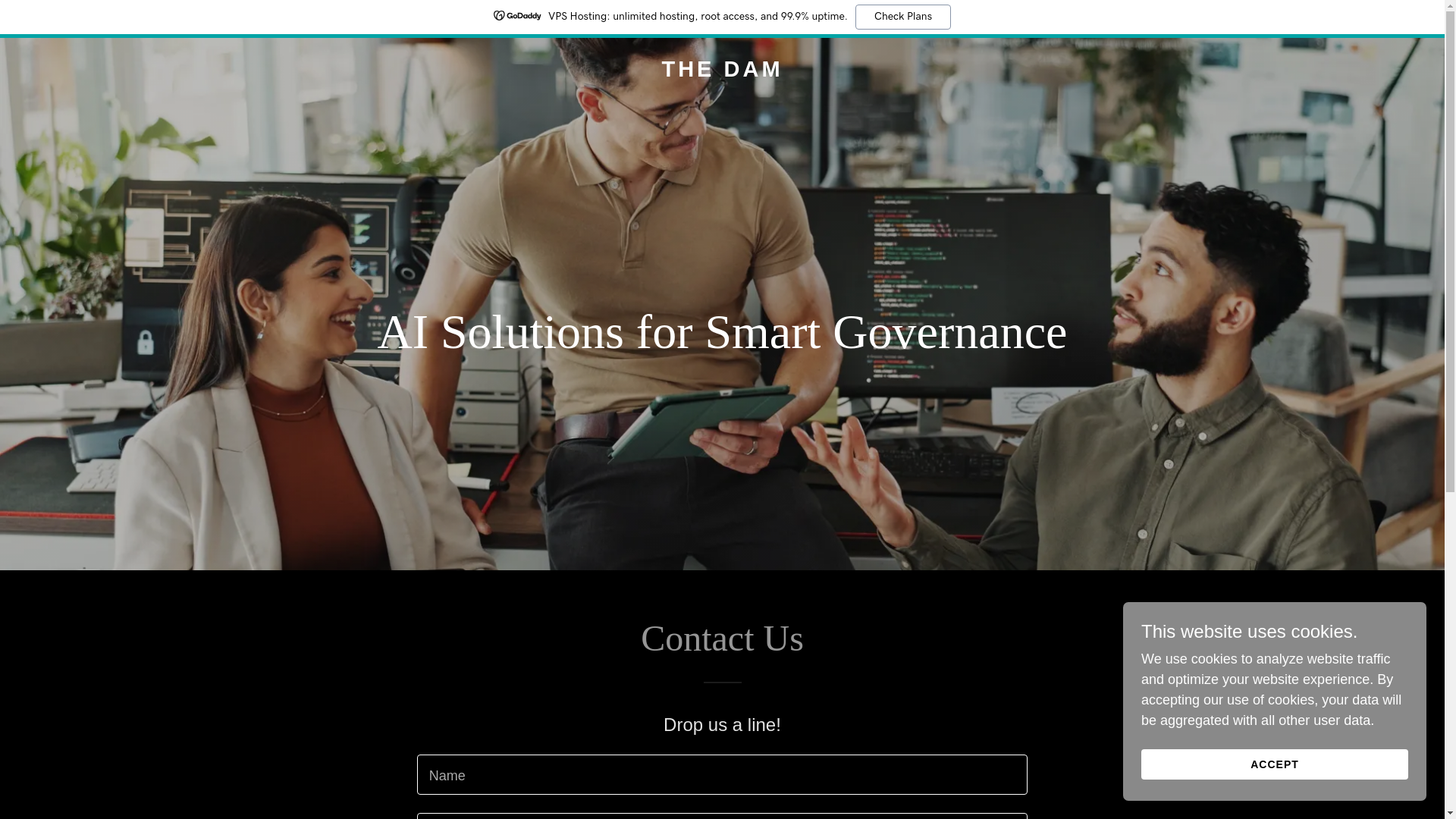website screenshot of https://thedam.ai/