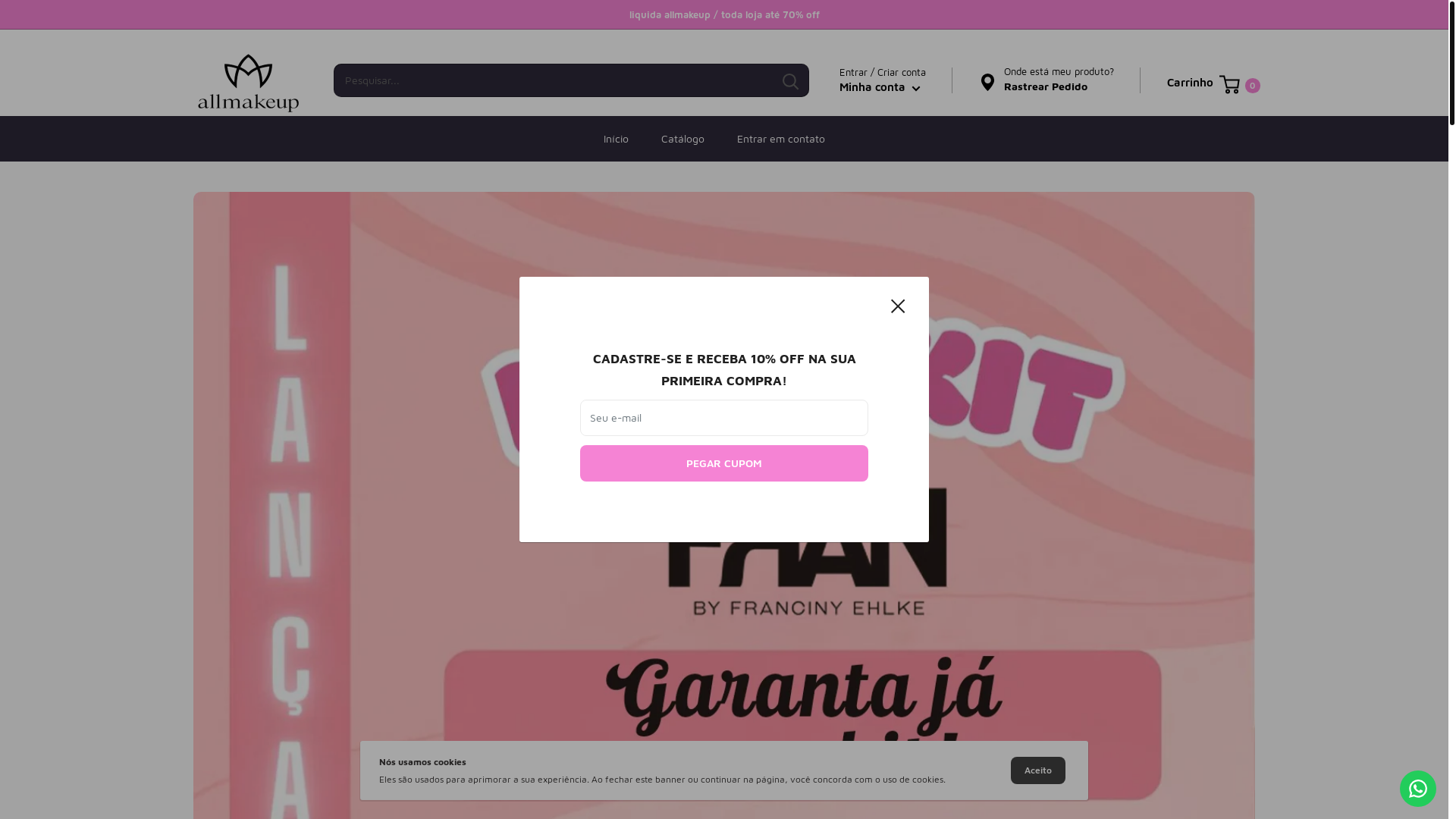 website screenshot of https://allmaakeup.com/