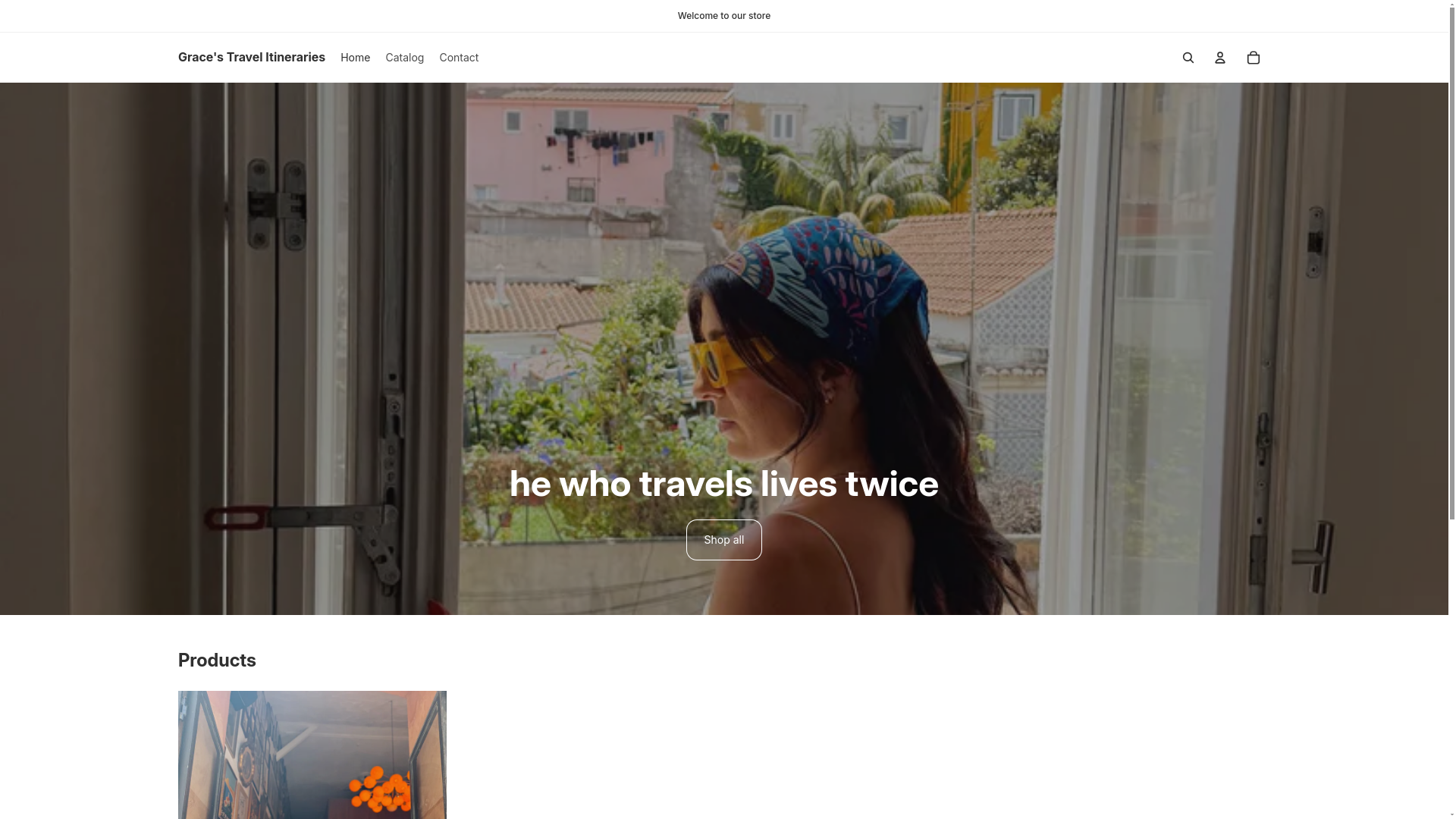 website screenshot of https://theregoesgrace.com/