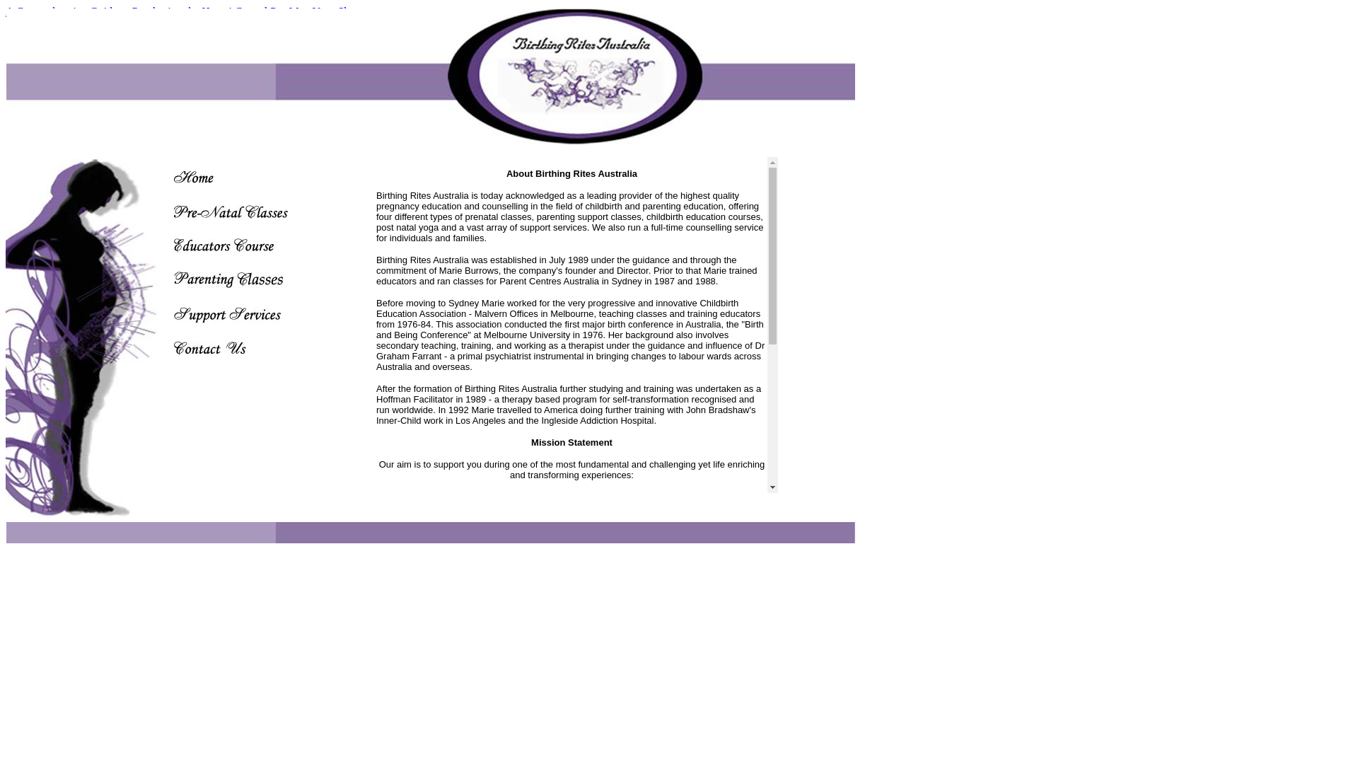 website screenshot of https://birthingrites.pages.dev/