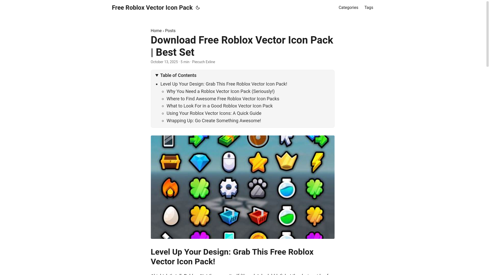 website screenshot of https://free-roblox-vector-icon-pack.pages.dev/