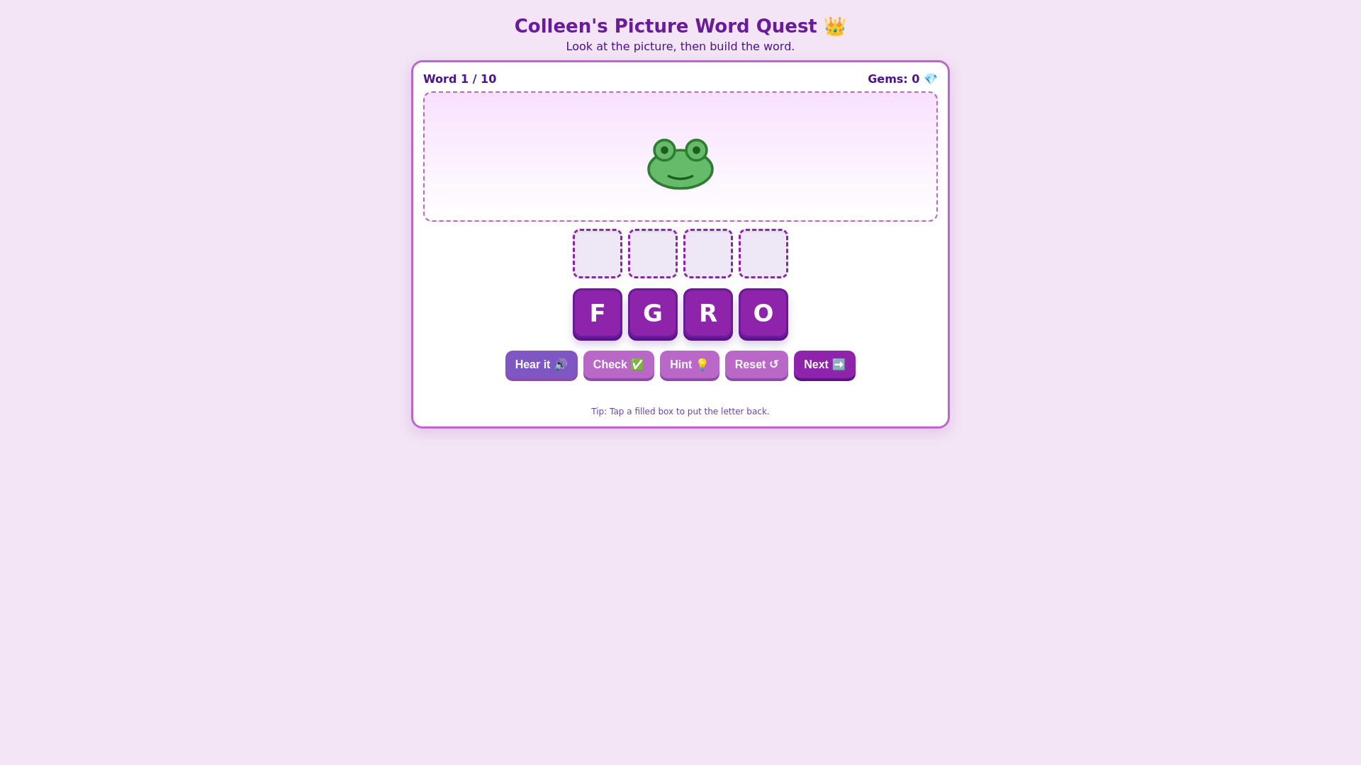 website screenshot of https://cecesgame.com/