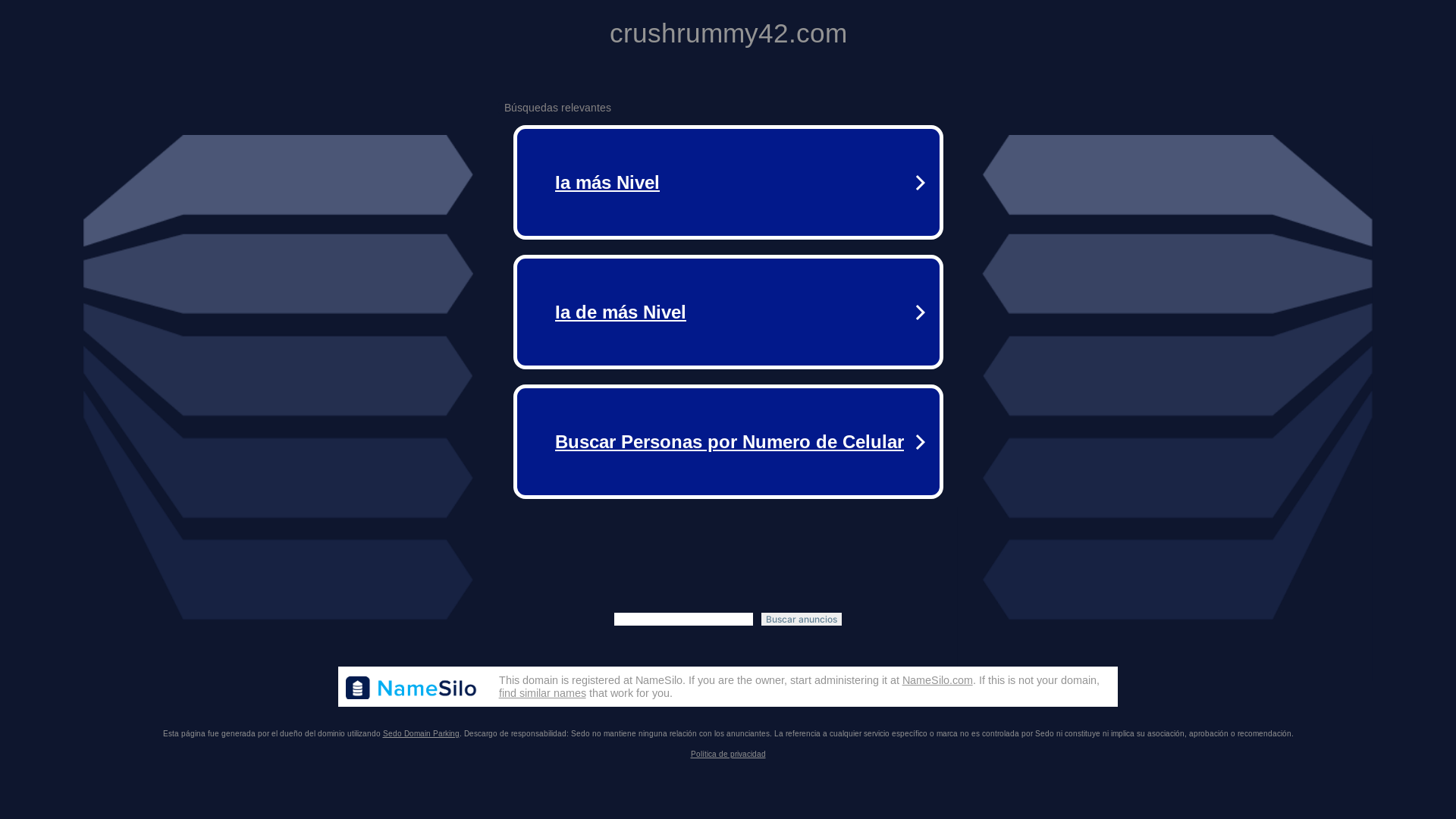 website screenshot of https://crushrummy42.com/