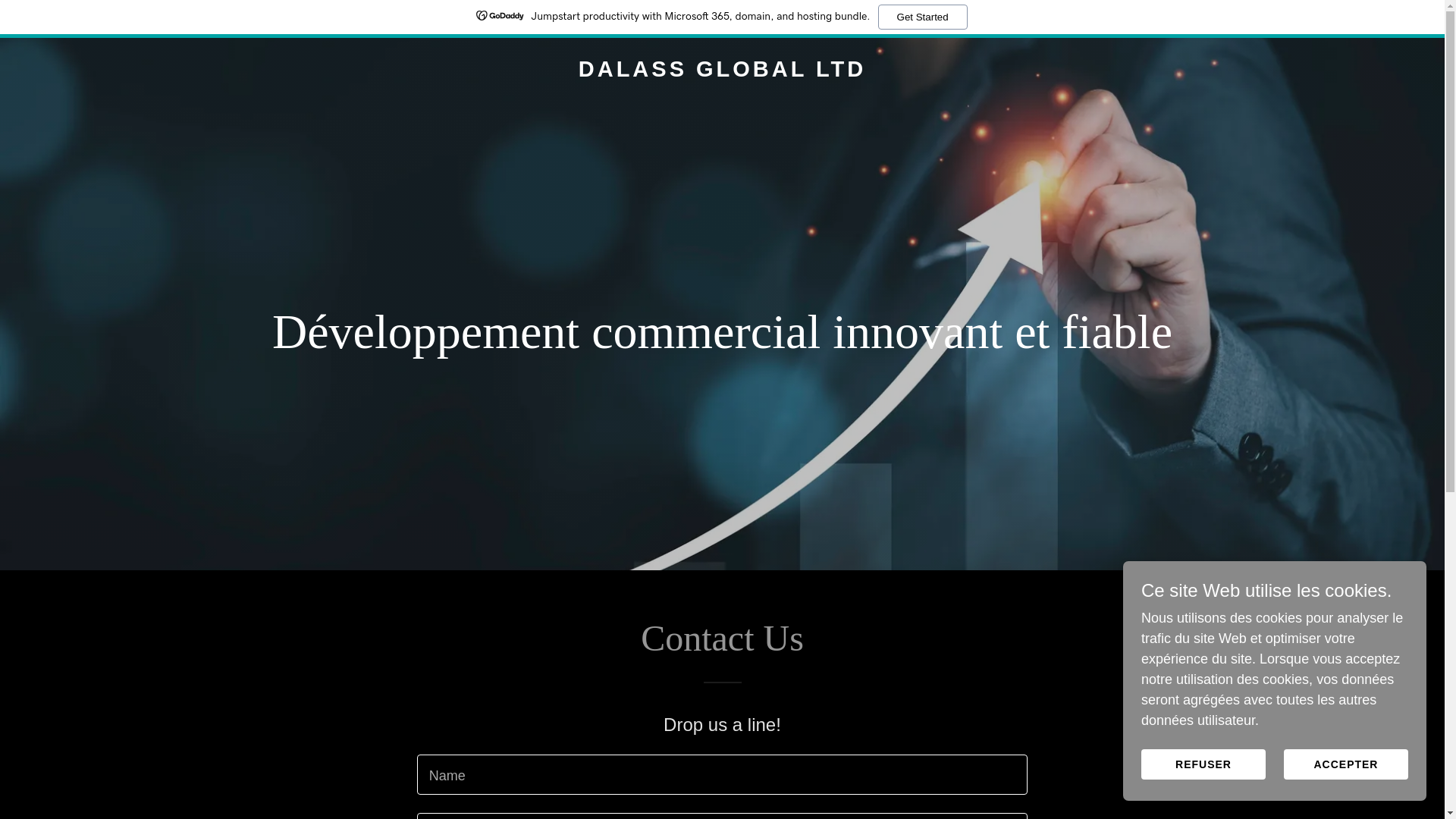 website screenshot of https://dalassglobal.com/